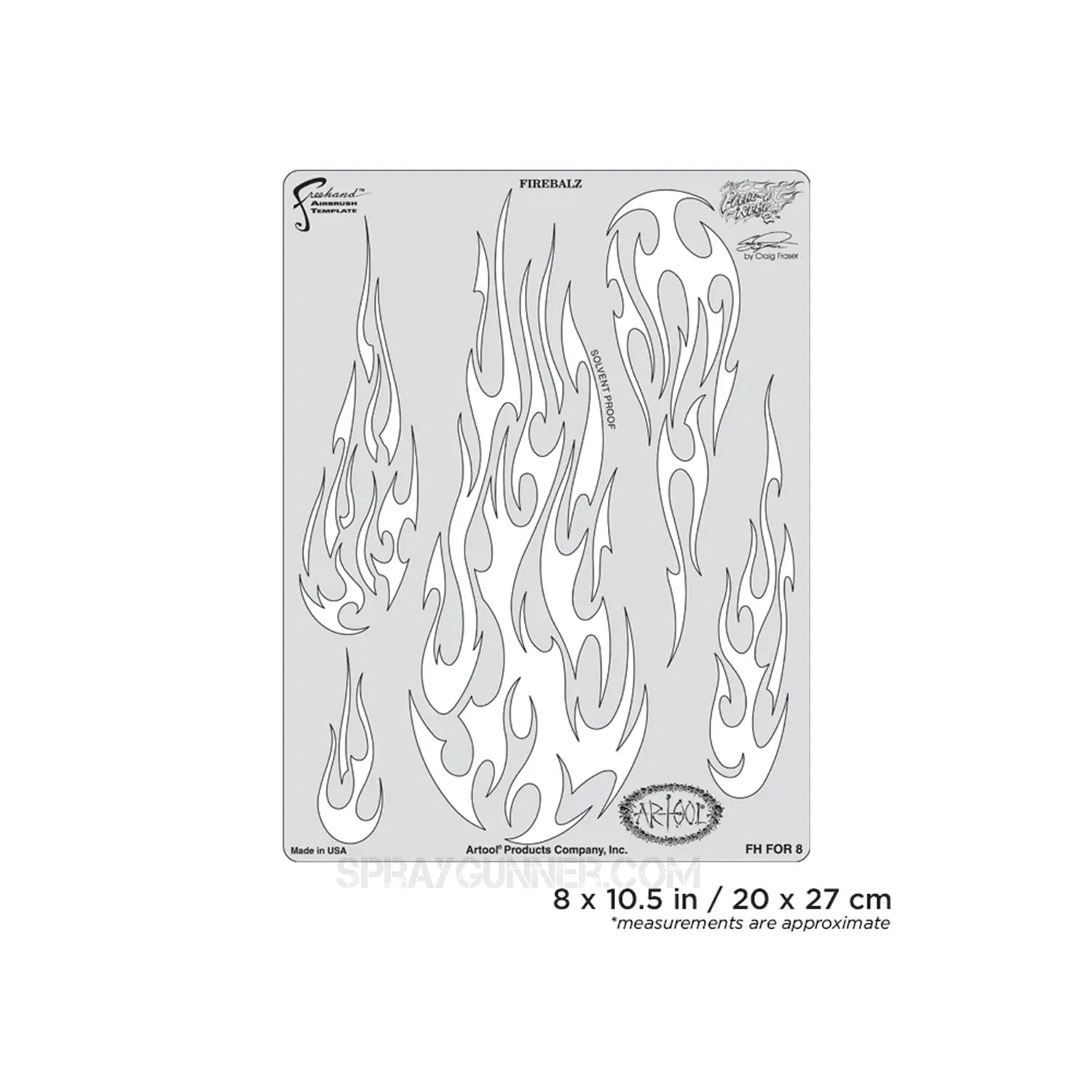 Artool Flame-o-rama 2 Firebalz Freehand Airbrush Template by Craig Fraser Artool