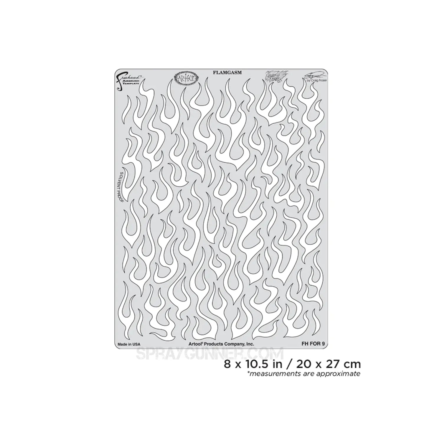 Artool Flame-o-rama 2 Flamgasm Freehand Airbrush Template by Craig Fraser Artool