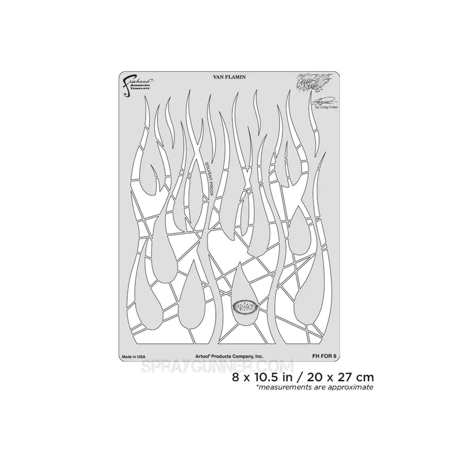 Artool Flame-o-rama 2 Van Flamin Freehand Airbrush Template by Craig Fraser Artool
