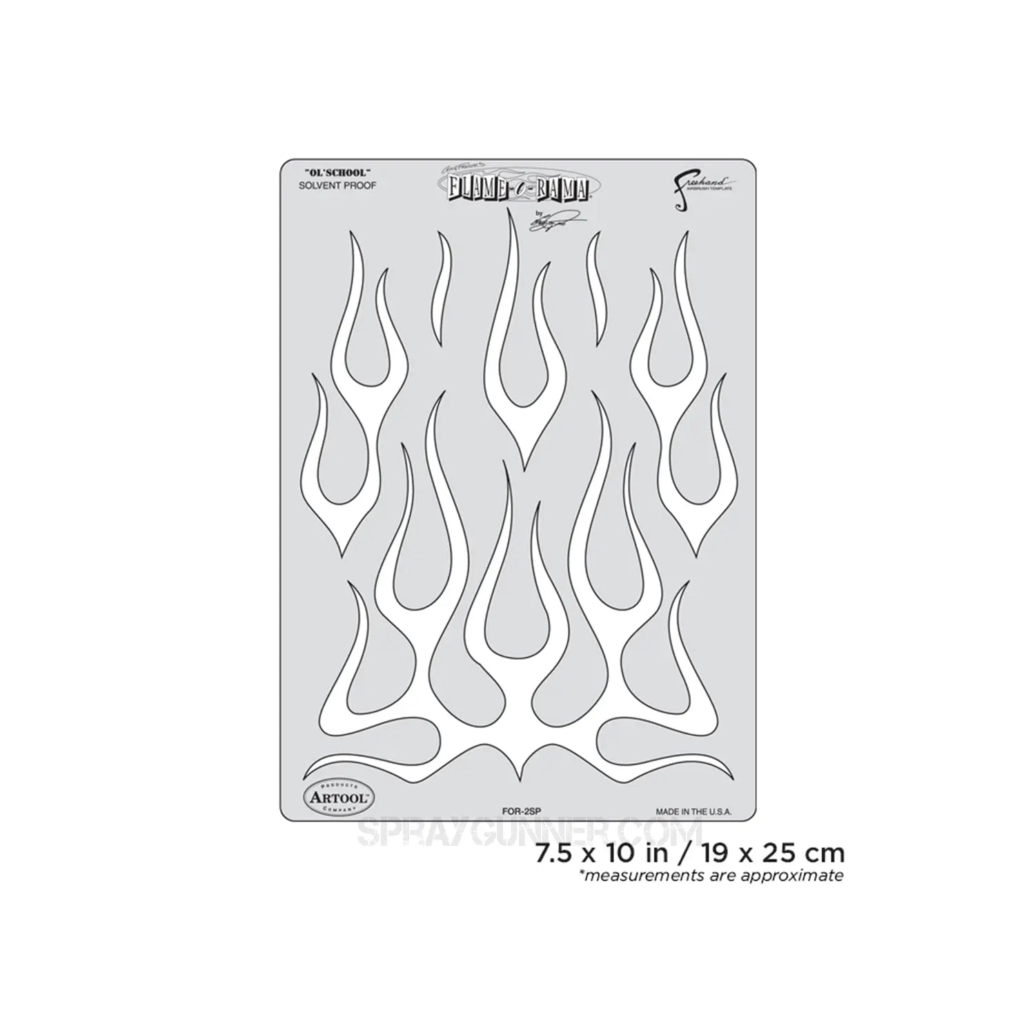 Artool Freehand Airbrush Templates Flame-o-rama Ol' School by Craig Fraser Artool