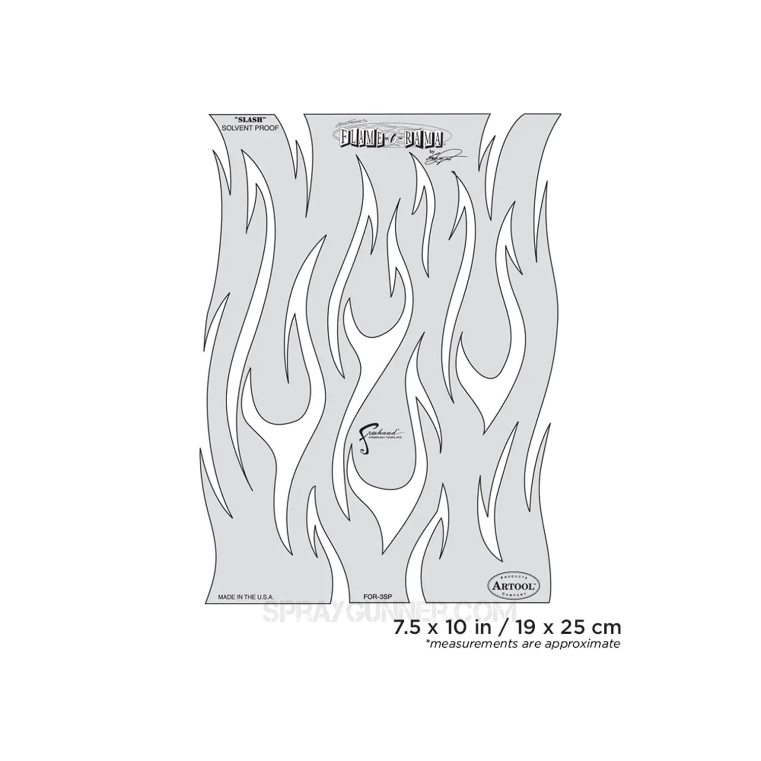 Artool Freehand Airbrush Templates Flame-o-rama Slash by Craig Fraser Artool