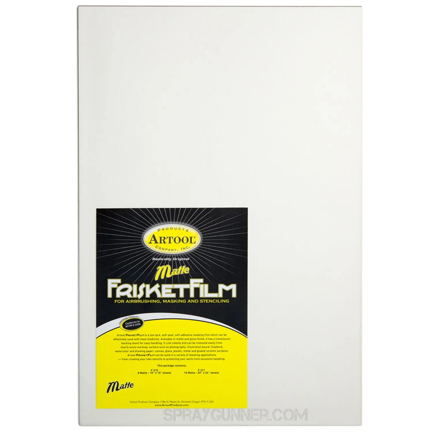 Artool FrisketFilm, Matte Finish 10"x15" Sheets Artool
