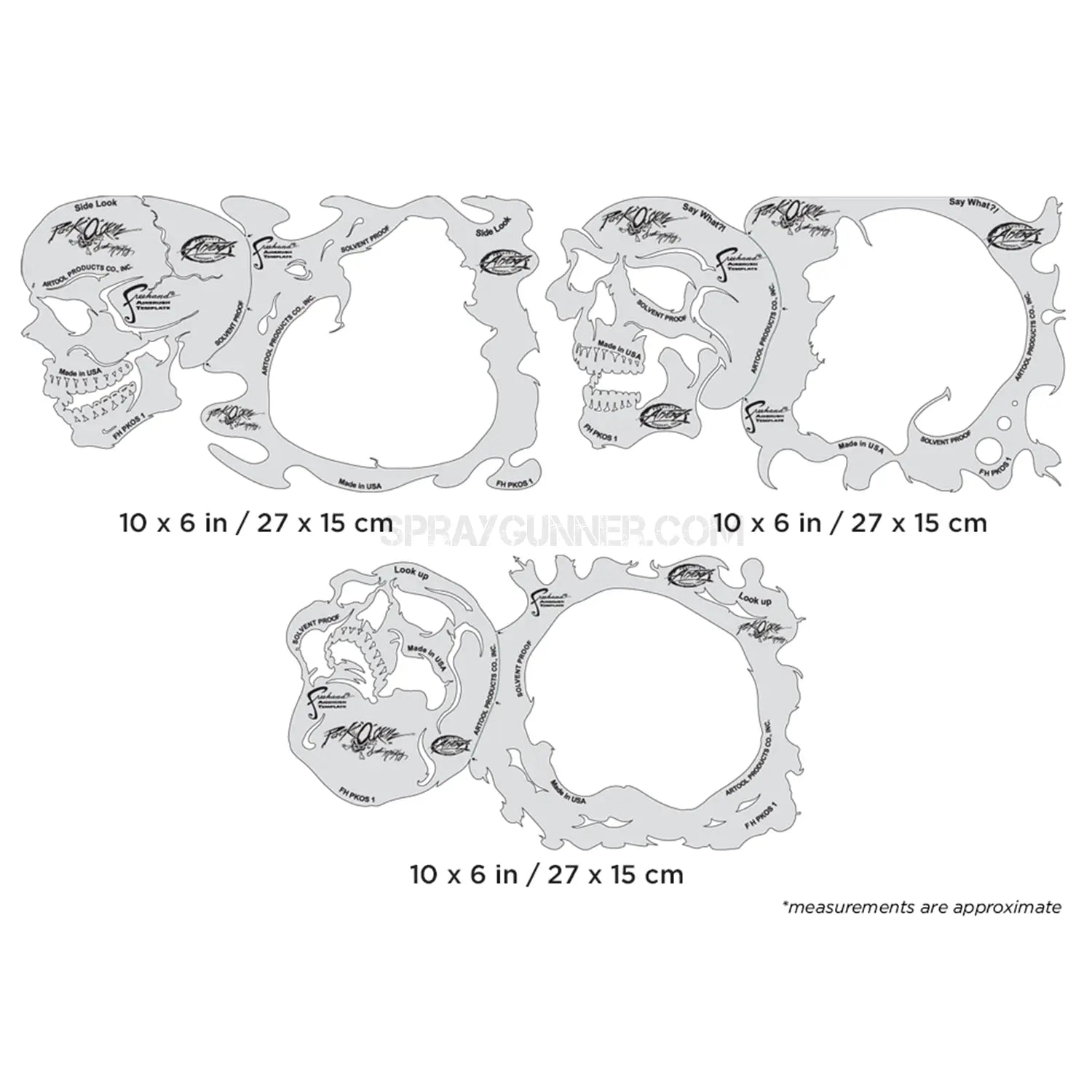 Artool Pack o' Skullz Freehand Airbrush Template by Scott Mackay Artool