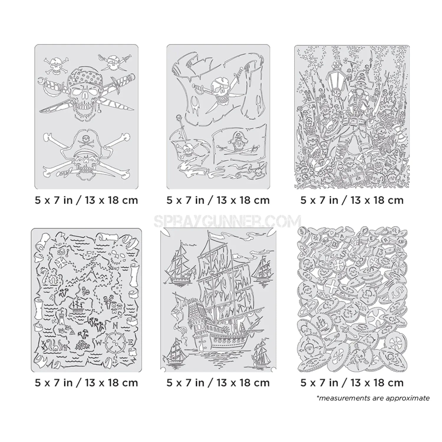 Artool Piracy Mini Series Set Freehand Airbrush Template by Craig Fraser Artool