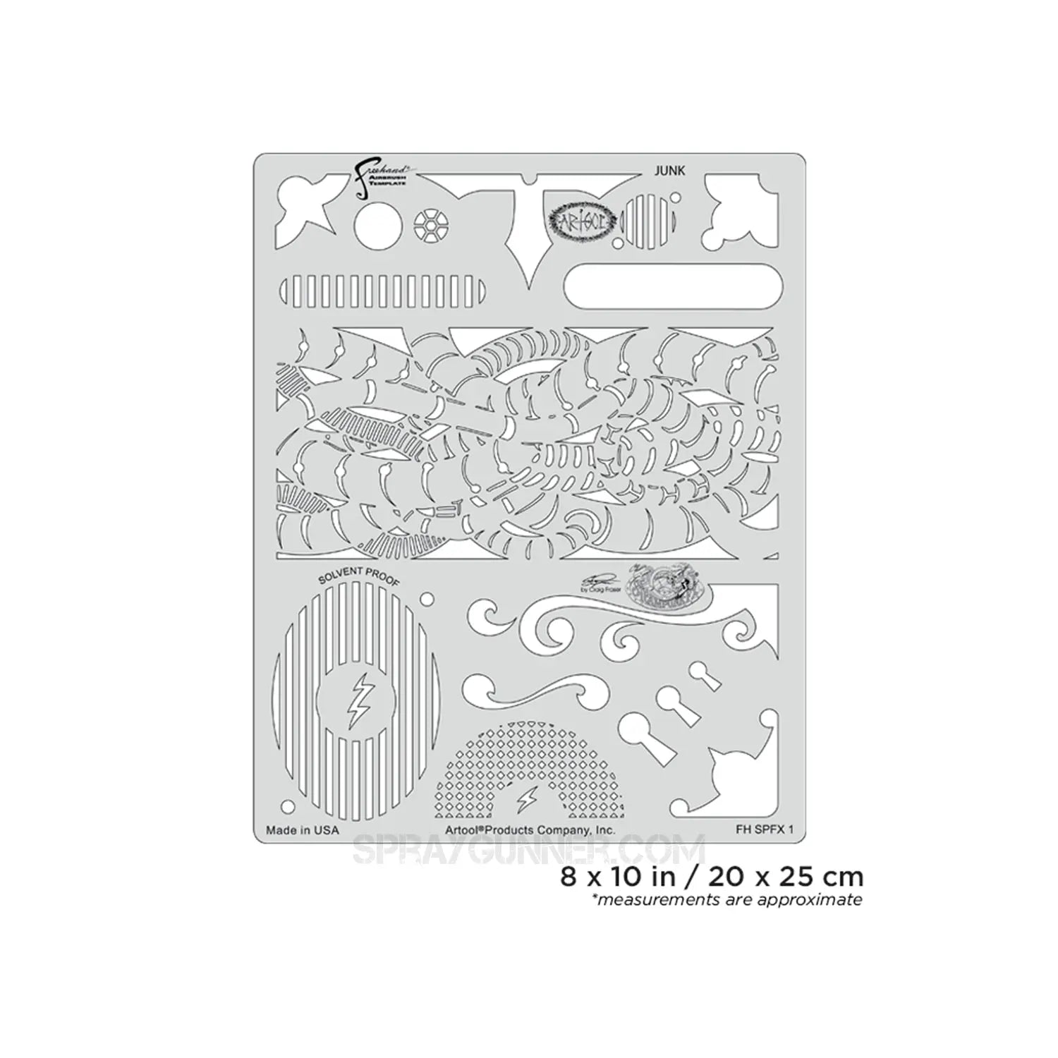 Artool Steampunk FX Junk Freehand Airbrush Template by Craig Fraser Artool