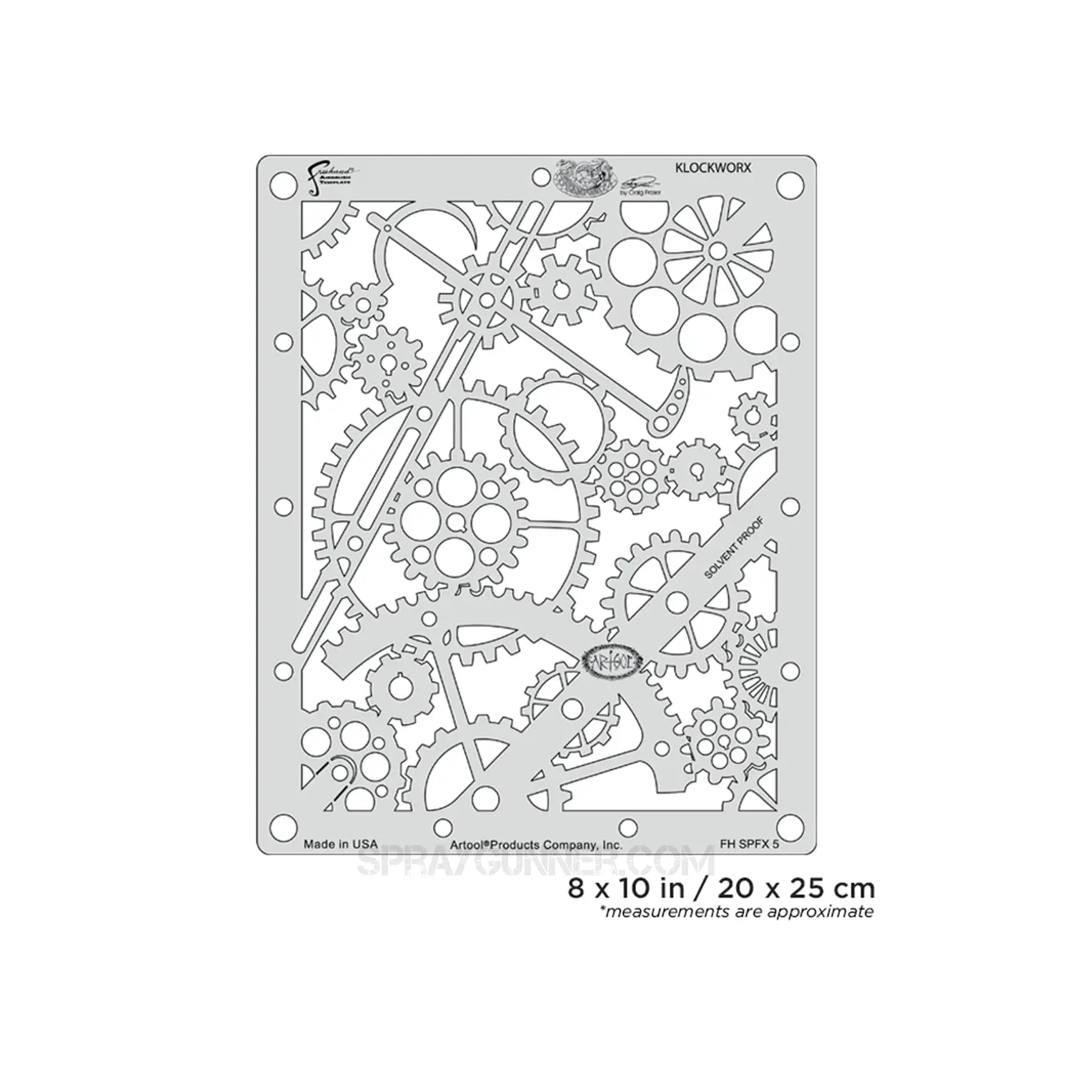 Artool Steampunk FX Klockworx Freehand Airbrush Template by Craig Fraser Artool