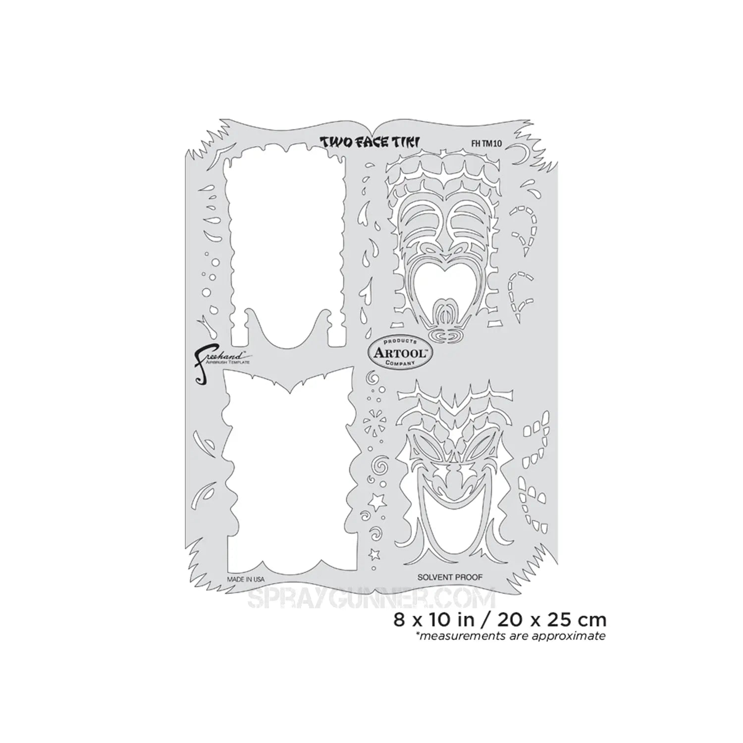 Artool Tiki Master Tribal Tiki Freehand Airbrush Template by Dennis Mathewson Artool