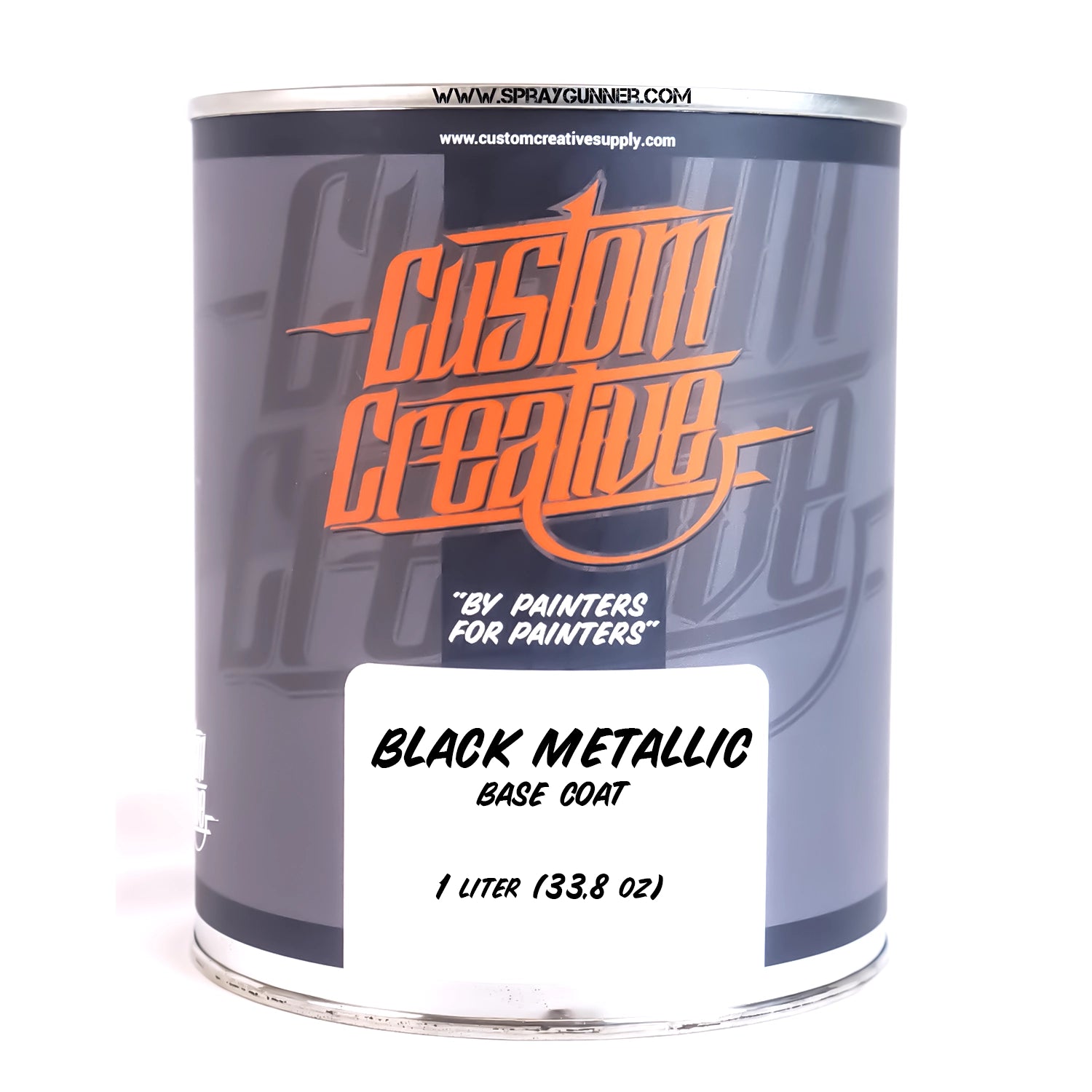 Custom Creative Paints: Black Metallic 1 liter (33.8oz) - Urbanlystore
