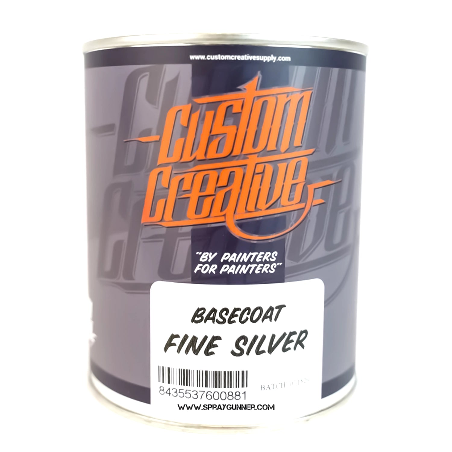 Custom Creative Paints:  Fine Silver Metallic 1 liter (33.8oz) - Urbanlystore