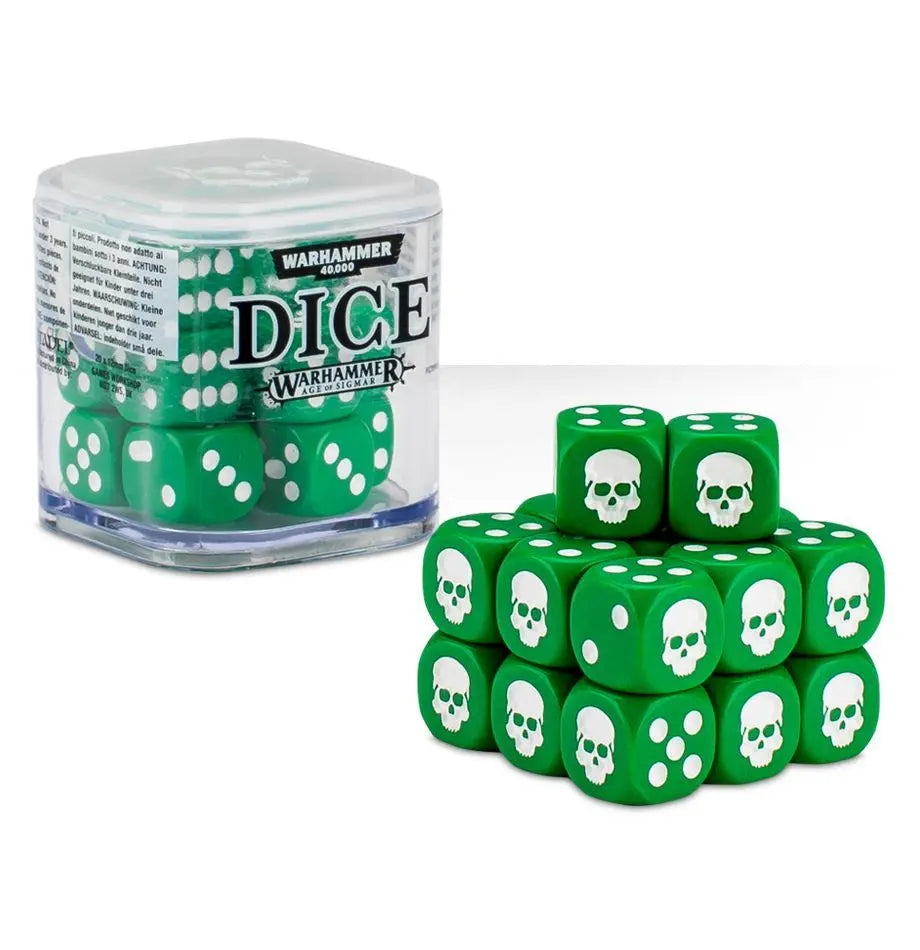 Citadel Dice for Warhammer (65-36) - Green