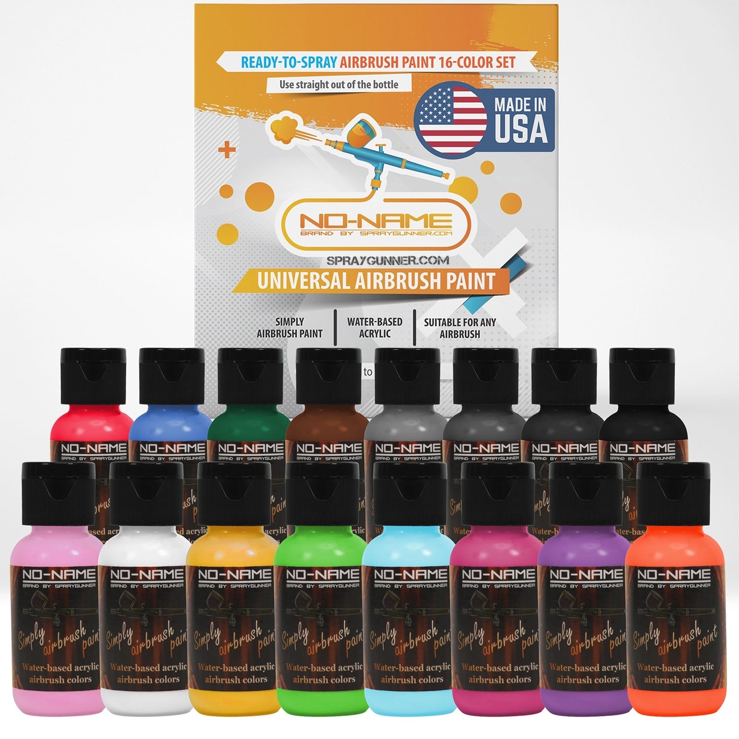 Cordless airbrush battery powered compressor with airbrush kit + Chromaair Pastel Paint Set NO-NAME brand at Urbanlystore