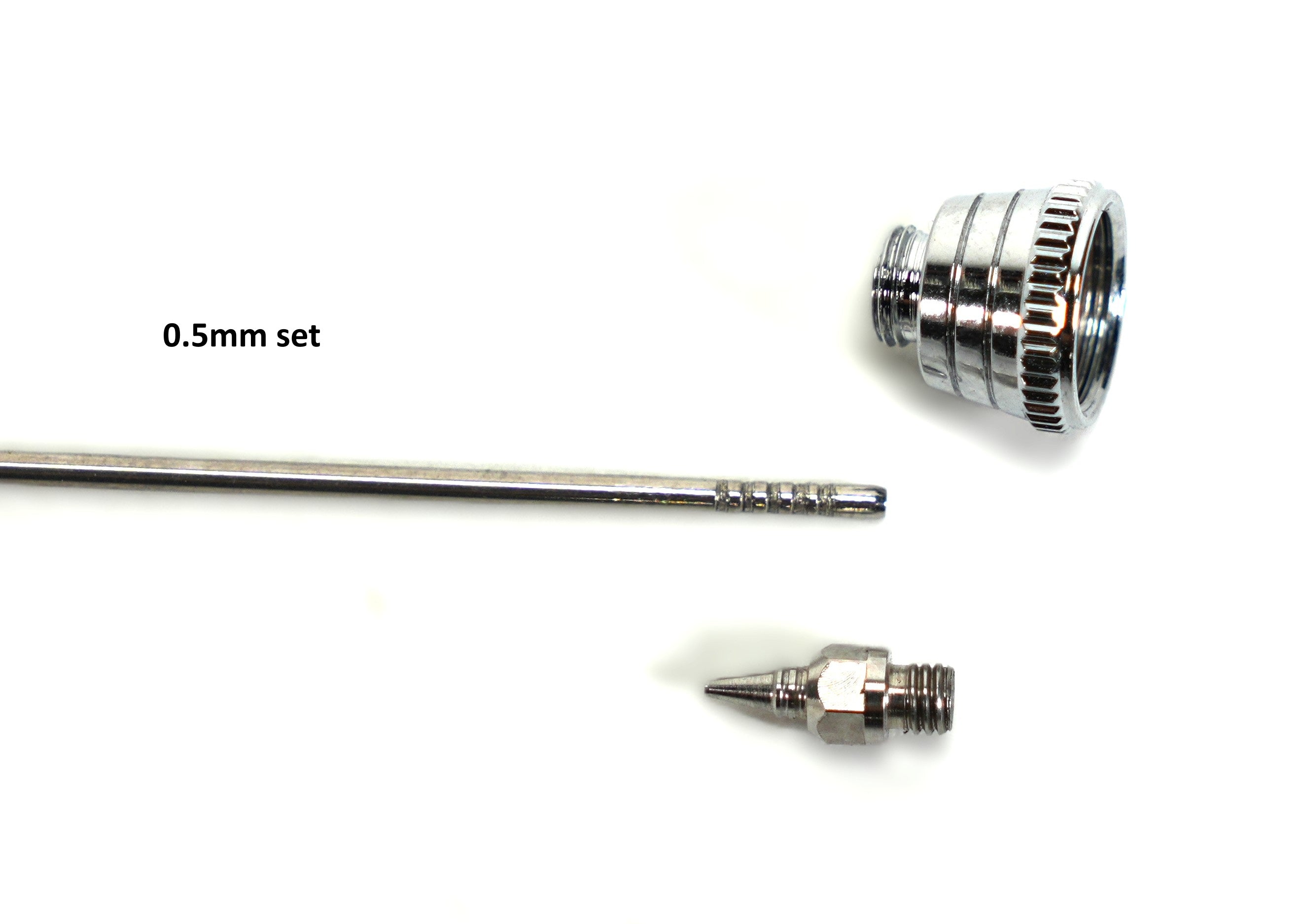 Pistol Trigger Gravity Feed Airbrush Set with Round and Fan Pattern Caps by NO-NAME Brand