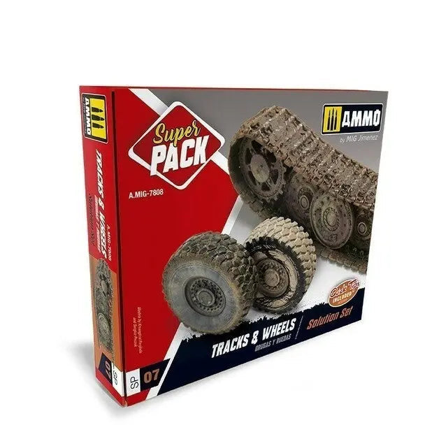 Discounted AMMO by MIG Weathering Sets TRACKS & WHEELS SUPER PACK - Urbanlystore