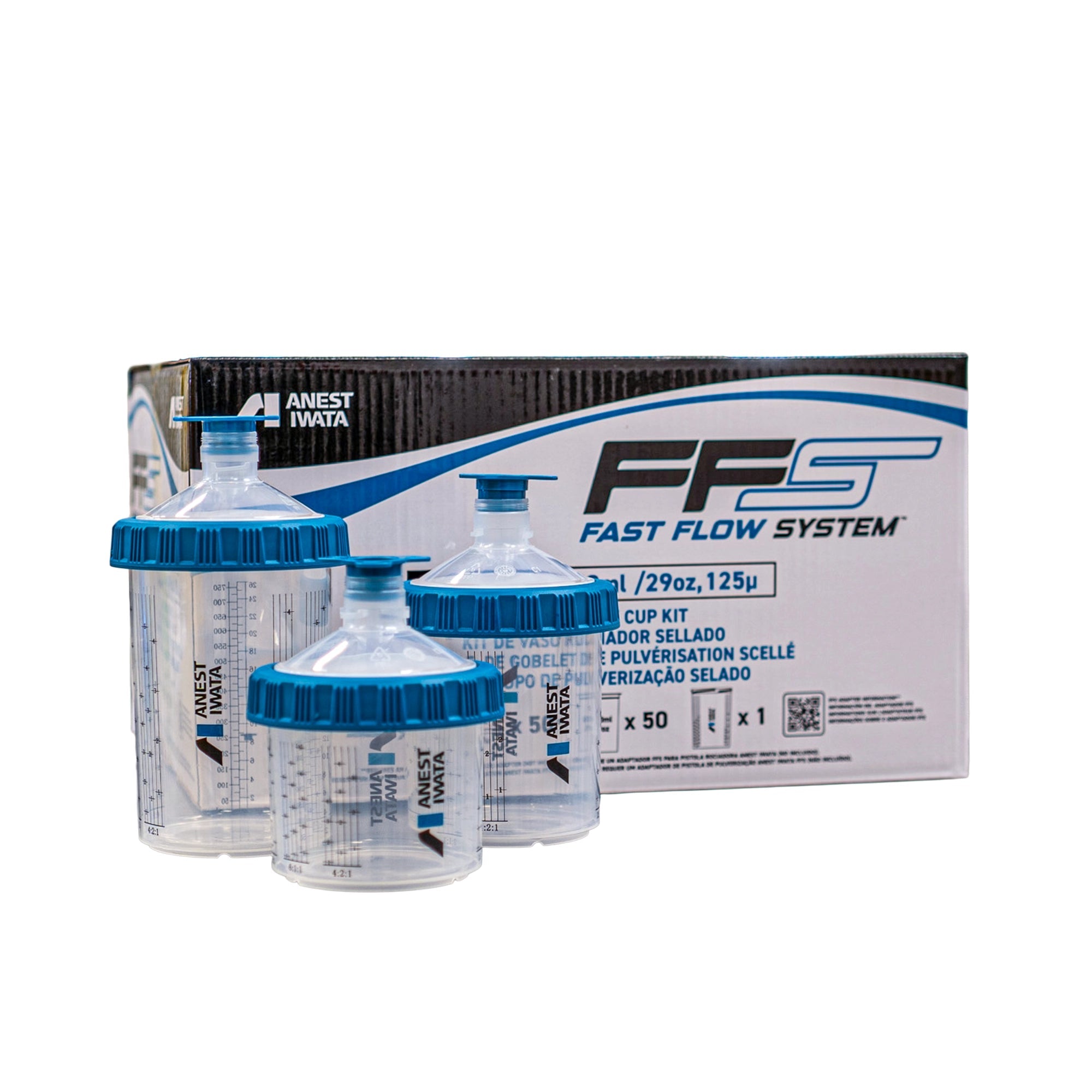 ANEST IWATA Fast Flow System Disposable Paint cup Kit (50 ct) 200 Micron Anest Iwata at Urbanlystore
