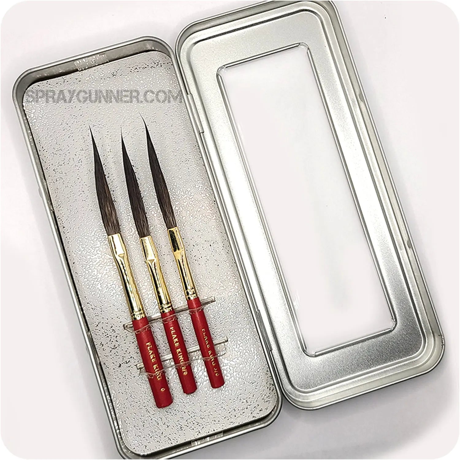 Flake King: Striping Brushes Set (3 ct) in Presentation Tin - Urbanlystore