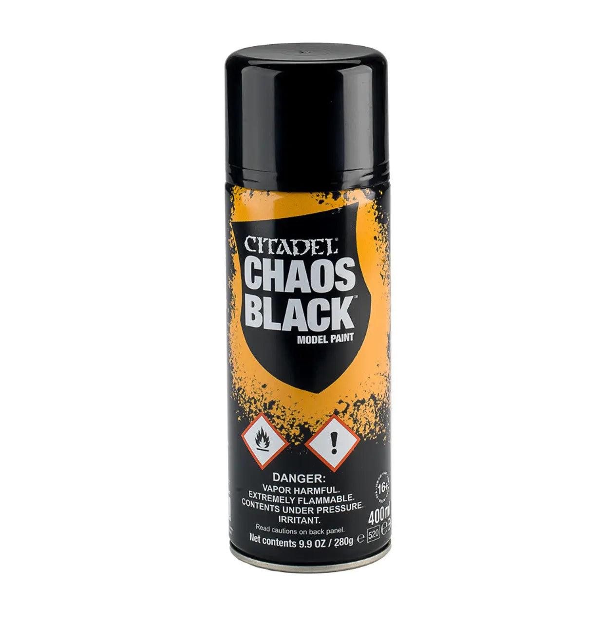 Games Workshop Citadel: CHAOS BLACK SPRAY PAINT (USA) - Urbanlystore