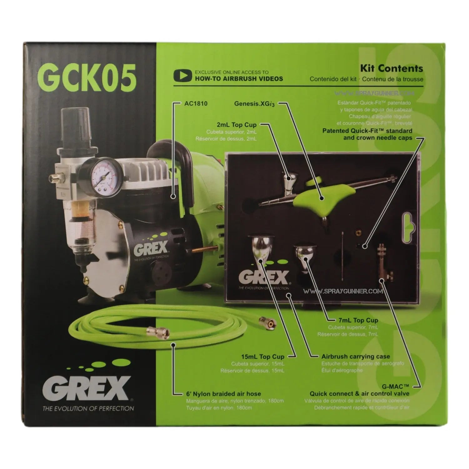 Grex Genesis.XGi.3 Airbrush Combo Kit GCK05 Grex Airbrush