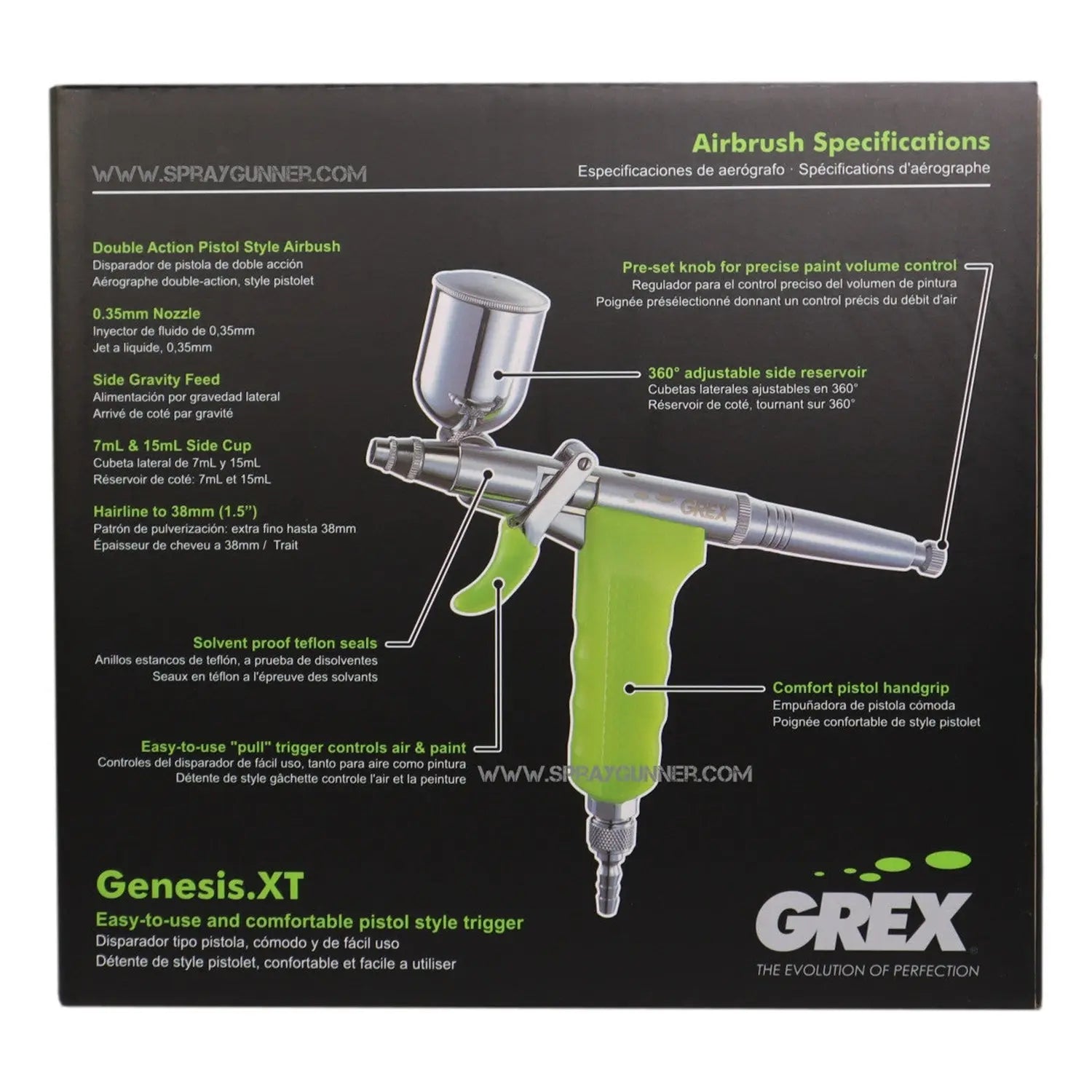 Grex Genesis.XT Airbrush Combo Kit GCK01 Grex Airbrush