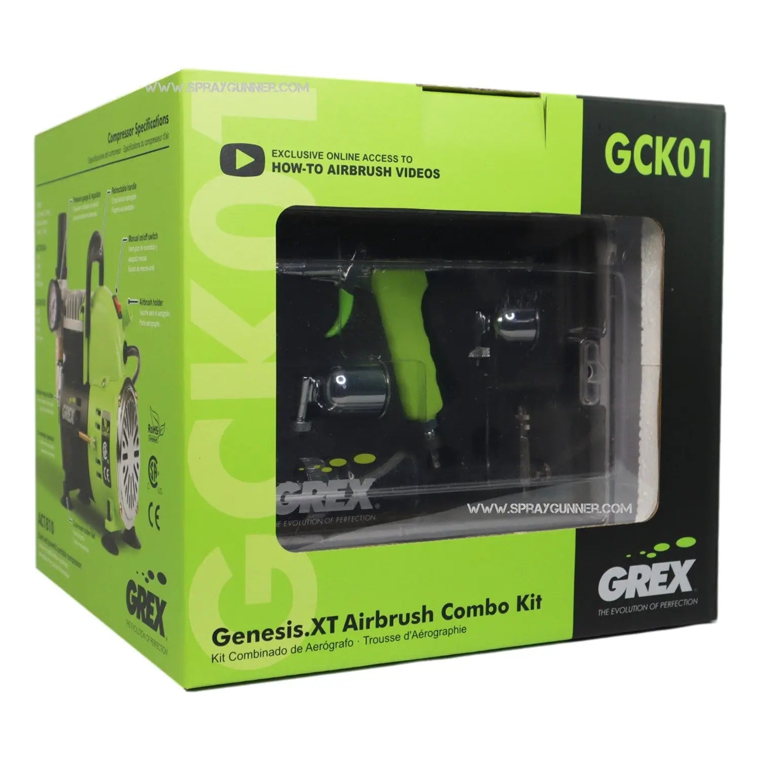 Grex Genesis.XT Airbrush Combo Kit GCK01 Grex Airbrush