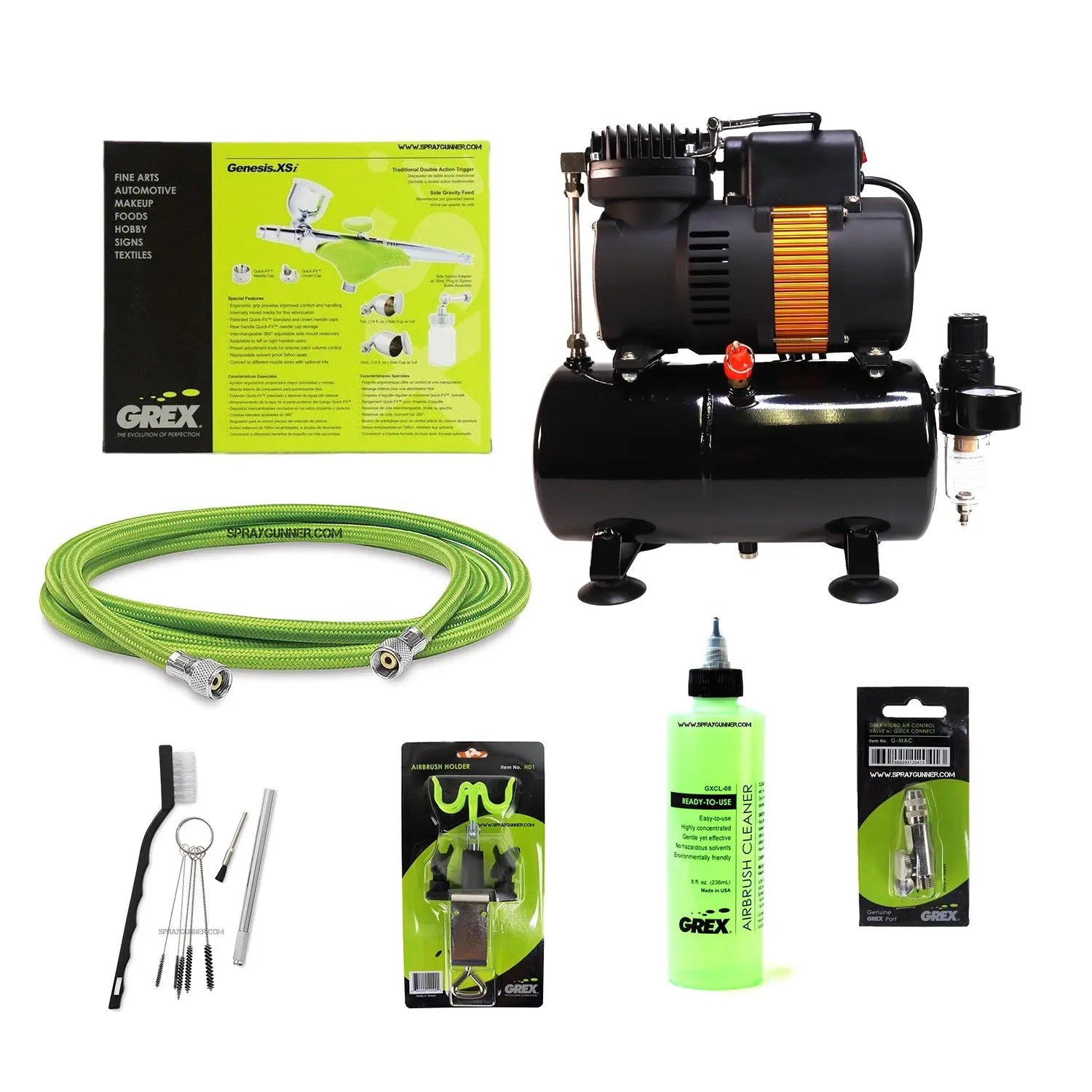Grex Side Feed Genesis Airbrush + Tooty Compressor Combo Grex Airbrush
