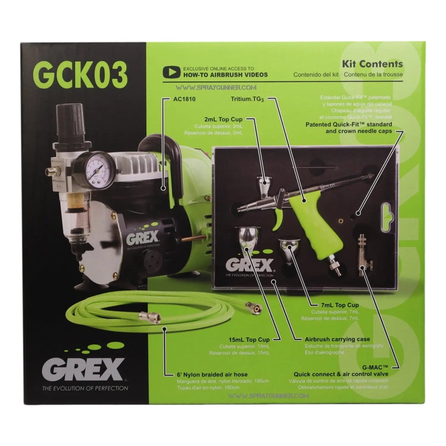 Grex Tritium.TG3 Airbrush Combo Kit Grex Airbrush