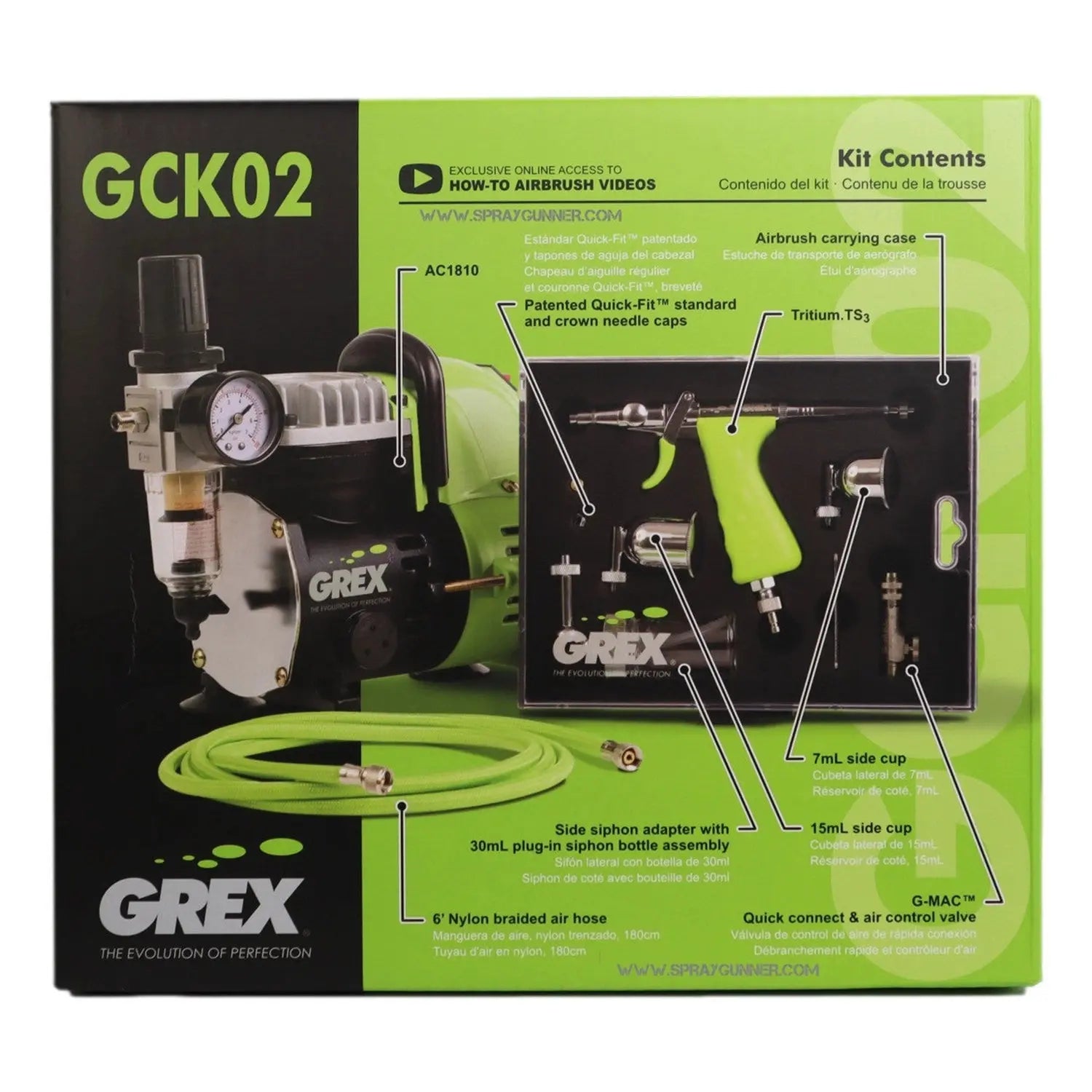 Grex Tritium.TS3 Airbrush Combo Kit GCK02 Grex Airbrush