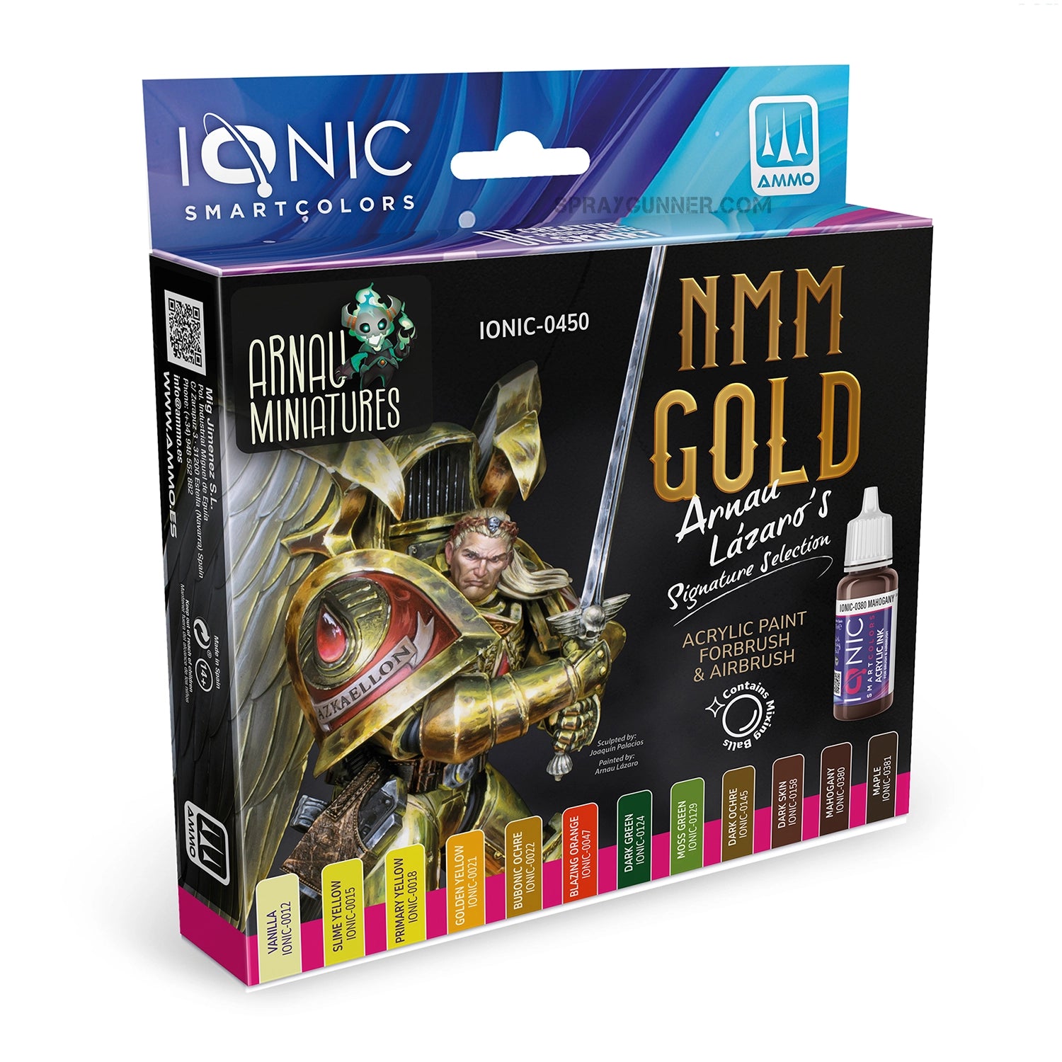 IONIC NMN Gold Arnau Lazaro Set of acrylic paints for figures - Urbanlystore