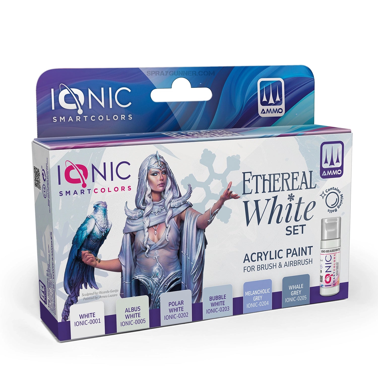 IONIC Ethereal White Paint Set of acrylic paints for figures - Urbanlystore