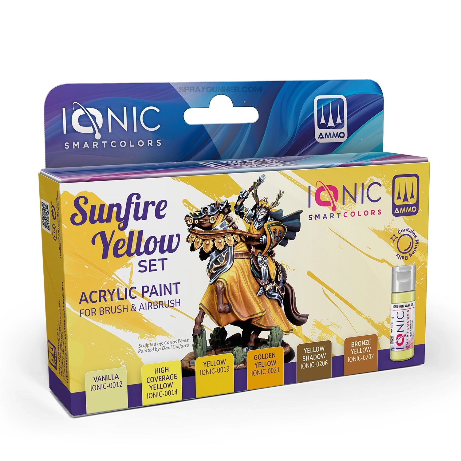 IONIC Sunfire Yellow figure/miniature Paint Set - Urbanlystore