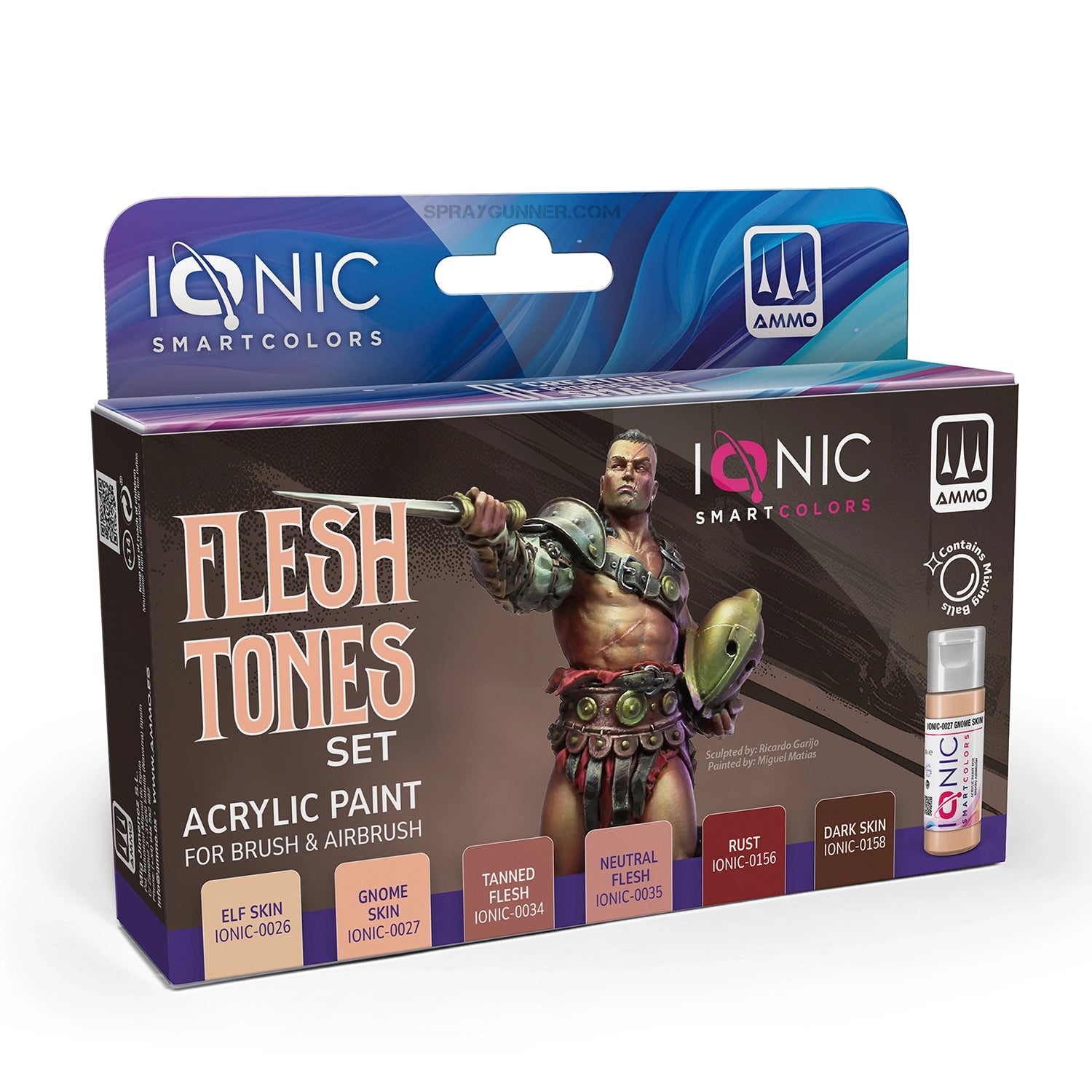 IONIC Flesh Tones Paint Set - realistic colors for figures - Urbanlystore