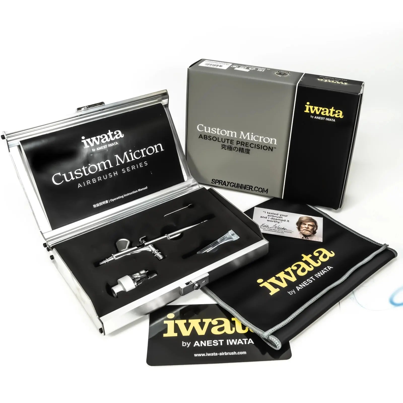 Iwata Micron CM-B Custom Gravity Feed Dual Action Airbrush - Urbanlystore