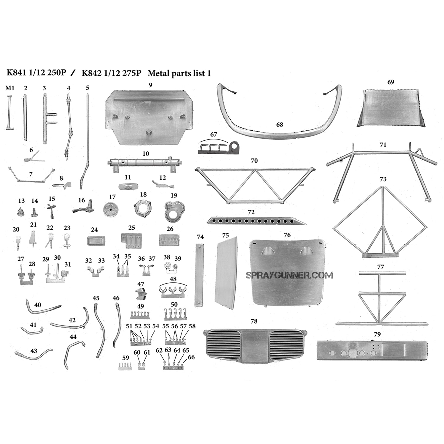 MODEL FACTORY HIRO: 1/12scale Fulldetail Kit : 250P / 275P - Urbanlystore