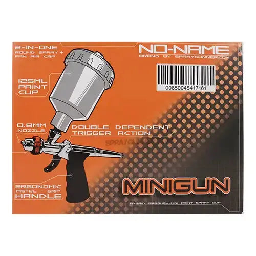 MINIGUN by NO-NAME pistol grip trigger-type fan spray hybrid airbrush + Adaptors for Disposable Cups NO-NAME brand