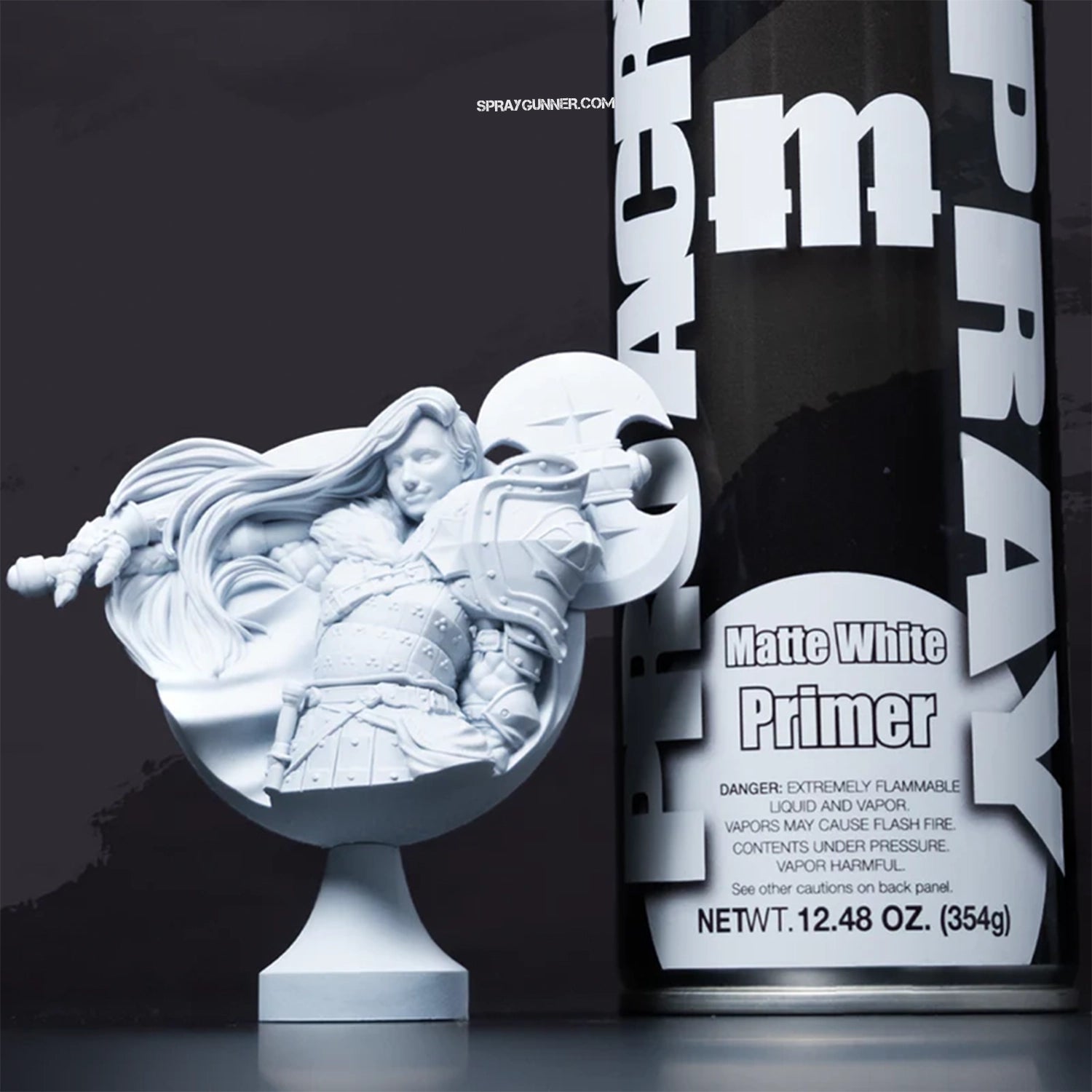 MINIATURE AND MODEL HOBBIES: PRO Acryl Spray, Matte White Primer. A high-quality aerosol primer guarantees enhanced detail and seamless adherence.
