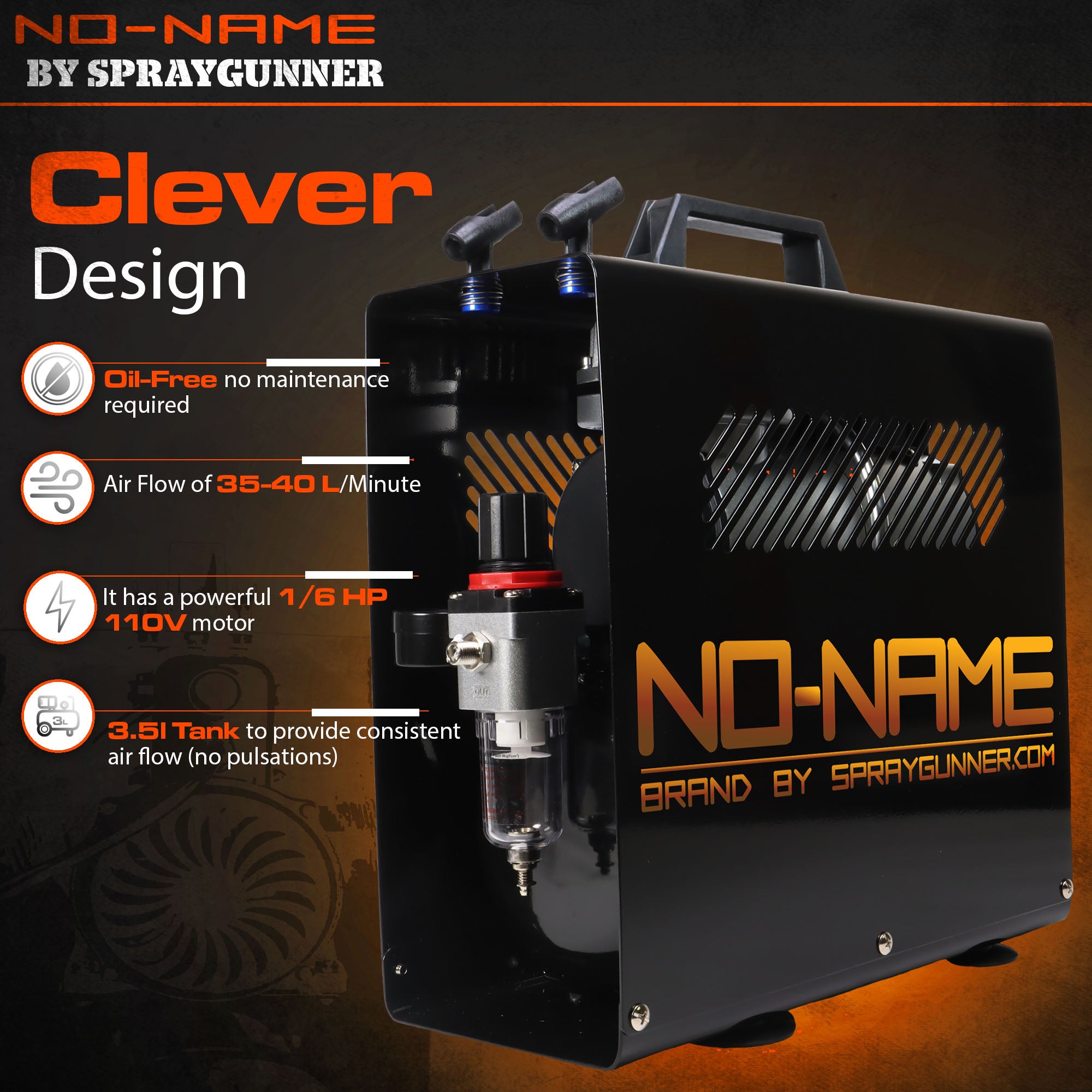 Master Blaster II Airbrush Compressor by NO-NAME Brand - Urbanlystore