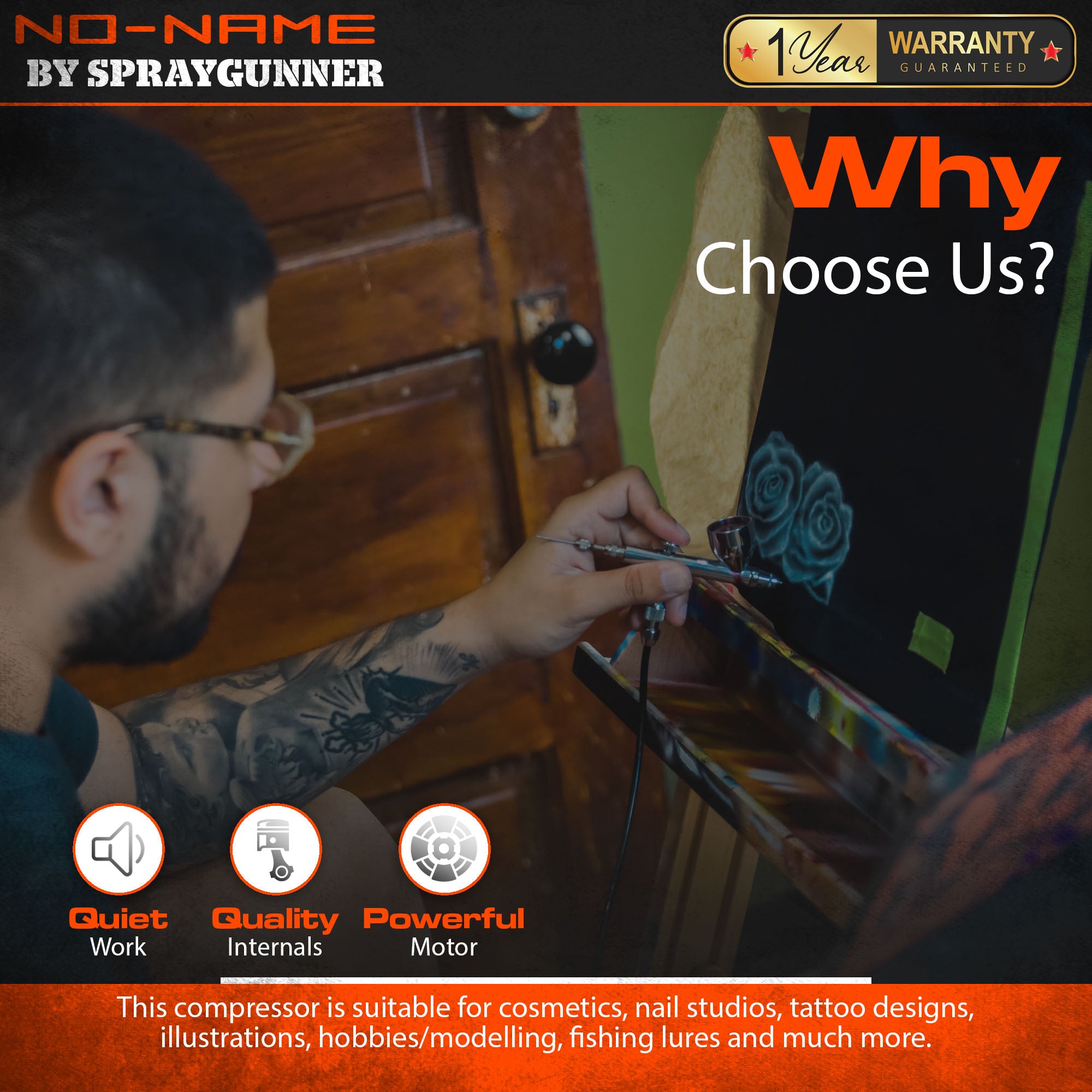 Master Blaster II Airbrush Compressor by NO-NAME Brand - Urbanlystore