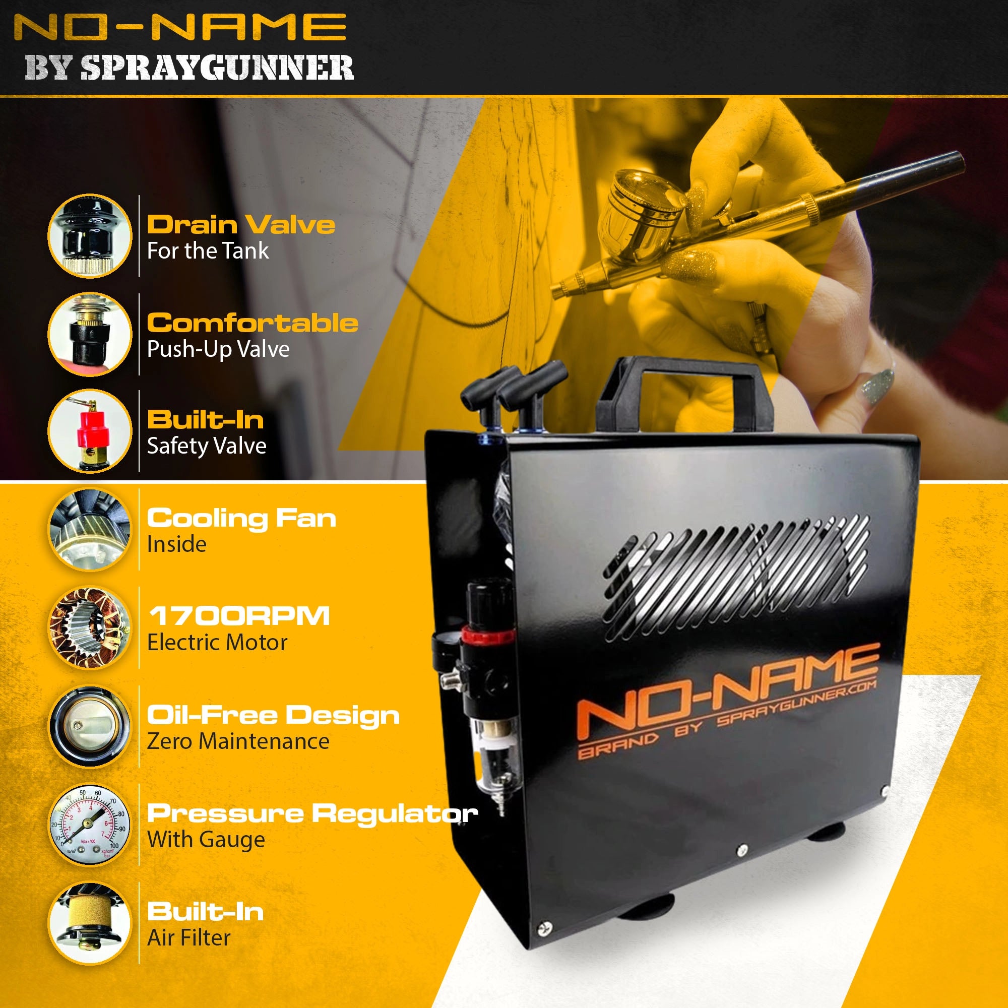 Master Blaster Airbrush Compressor by NO-NAME Brand - Urbanlystore