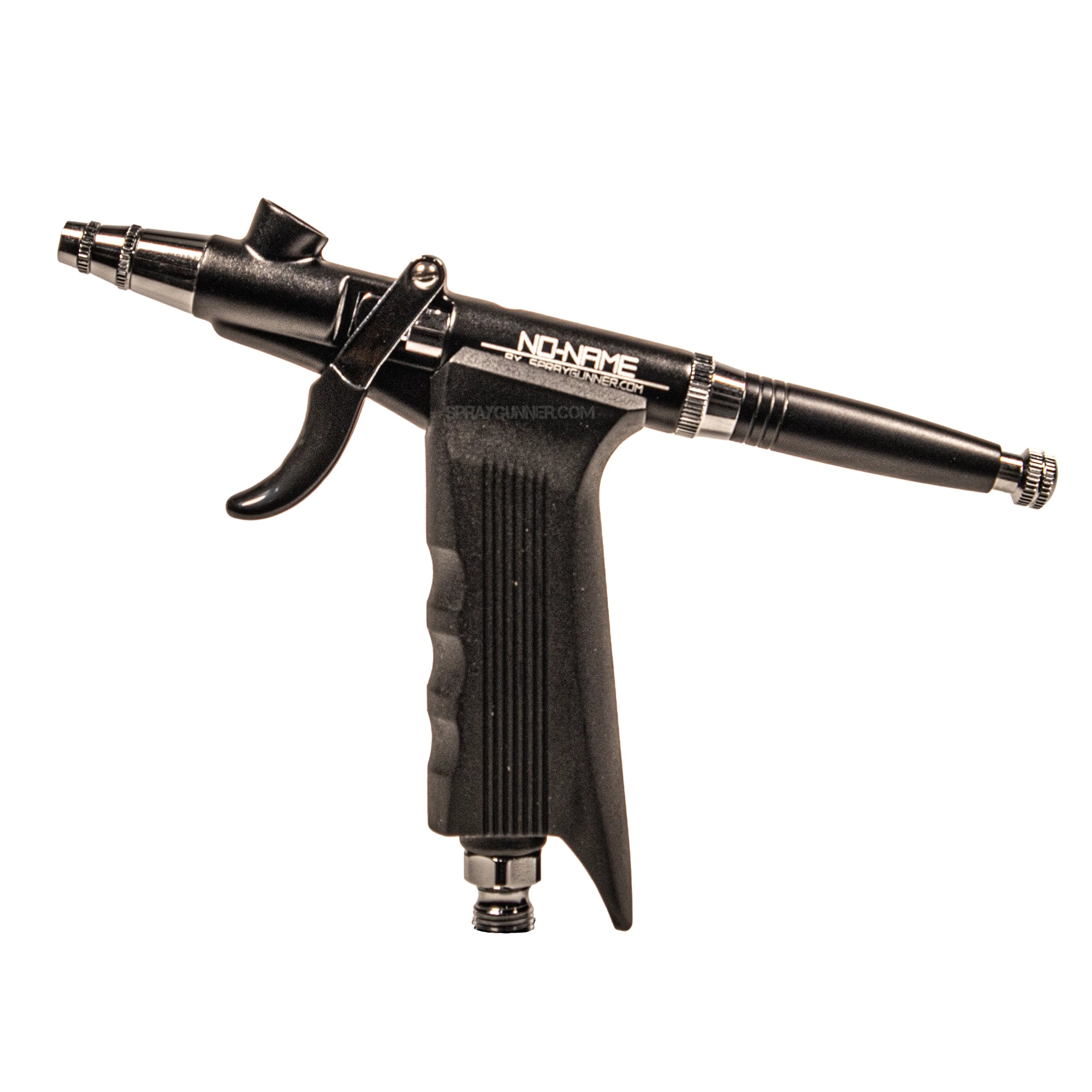 Pistol Trigger Gravity Feed Airbrush Set with Round and Fan Pattern Caps by NO-NAME Brand