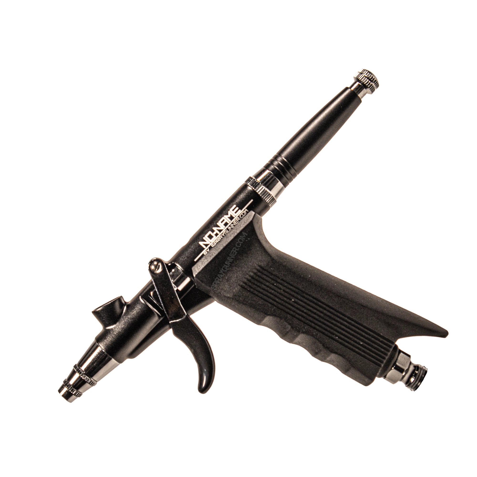 Pistol Trigger Gravity Feed Airbrush Set with Round and Fan Pattern Caps by NO-NAME Brand