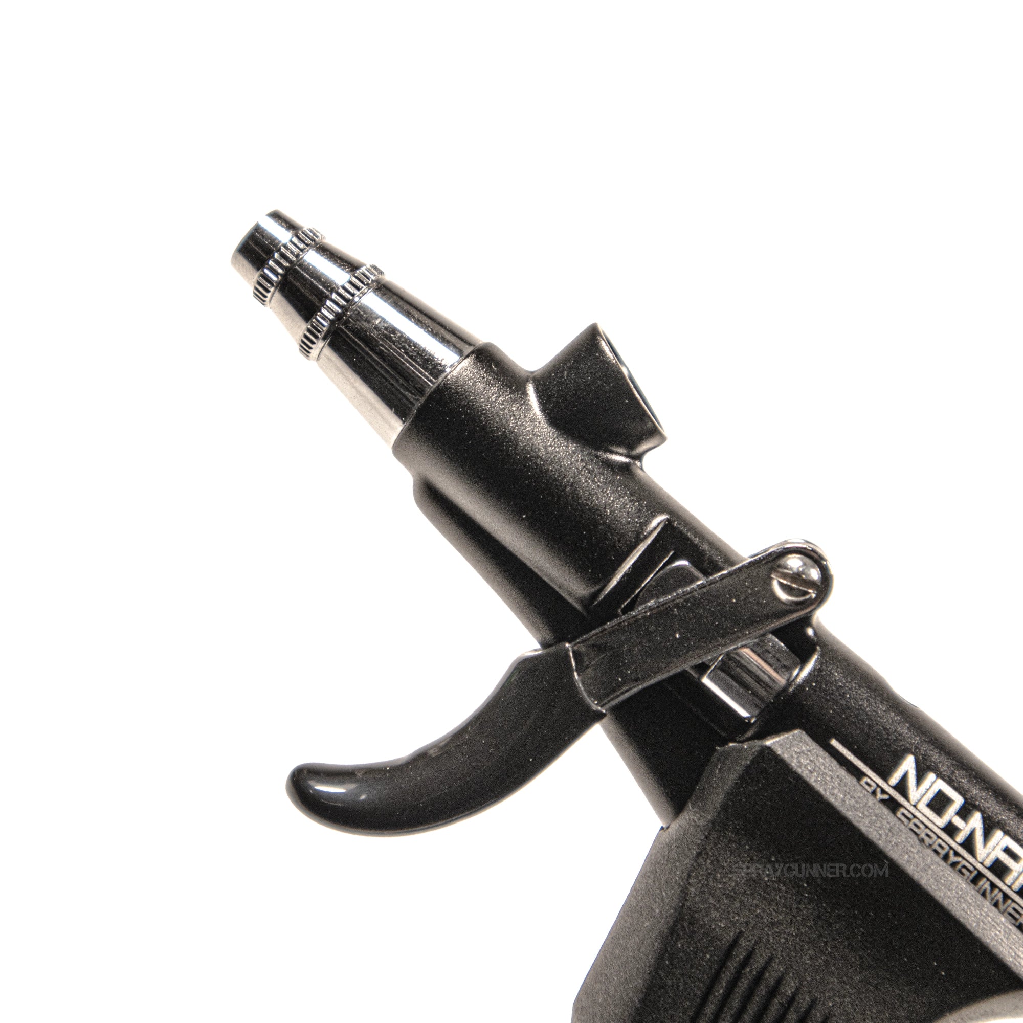 Pistol Trigger Gravity Feed Airbrush Set with Round and Fan Pattern Caps by NO-NAME Brand