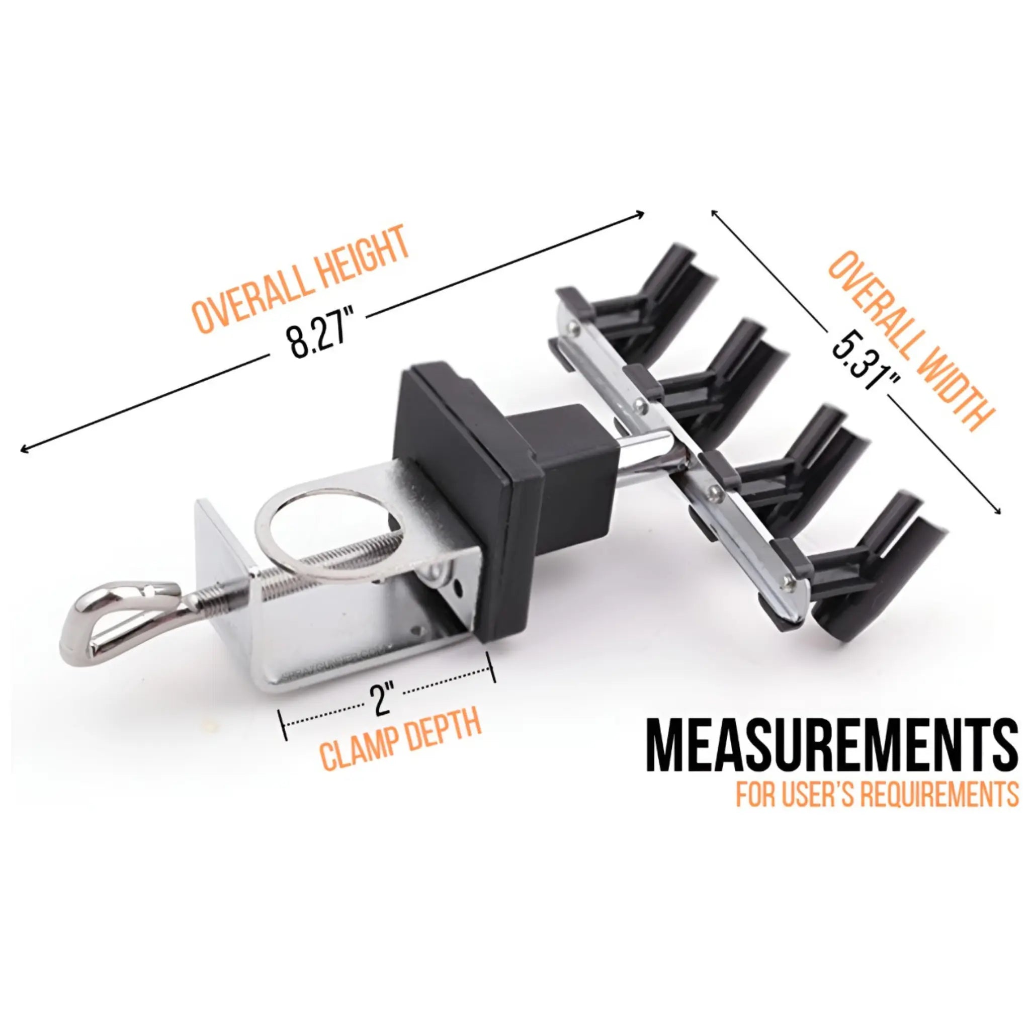Clamp Style Four Airbrush Holder by NO-NAME Brand (NN-BD15B)