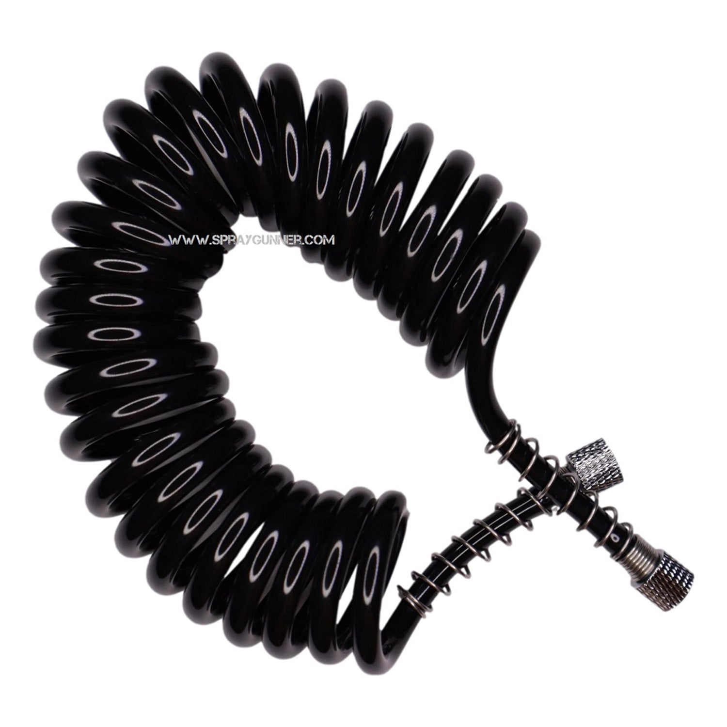 1/8"-1/8" Black Polyurethane Coiled Air Hose (3m) by NO-NAME Brand - Urbanlystore