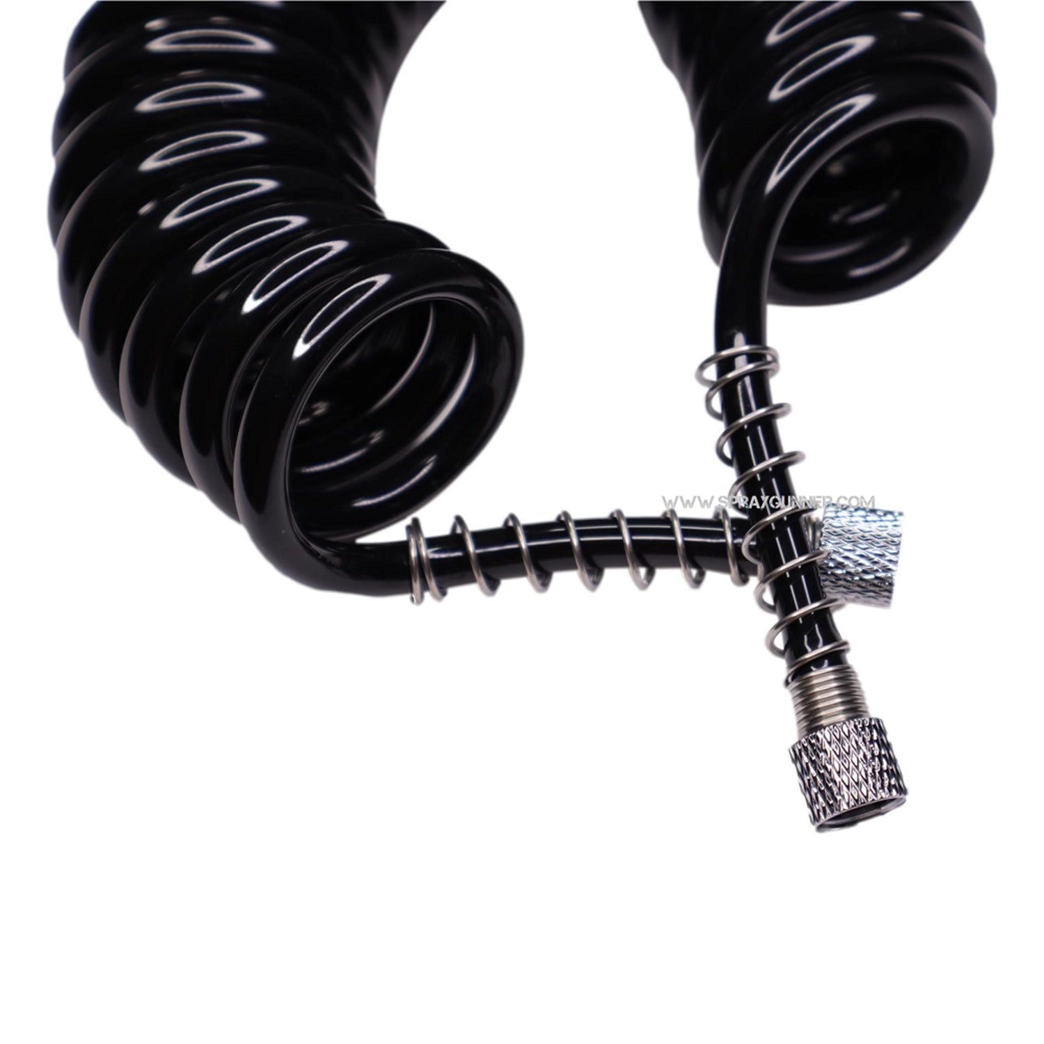 1/8"-1/8" Black Polyurethane Coiled Air Hose (3m) by NO-NAME Brand - Urbanlystore