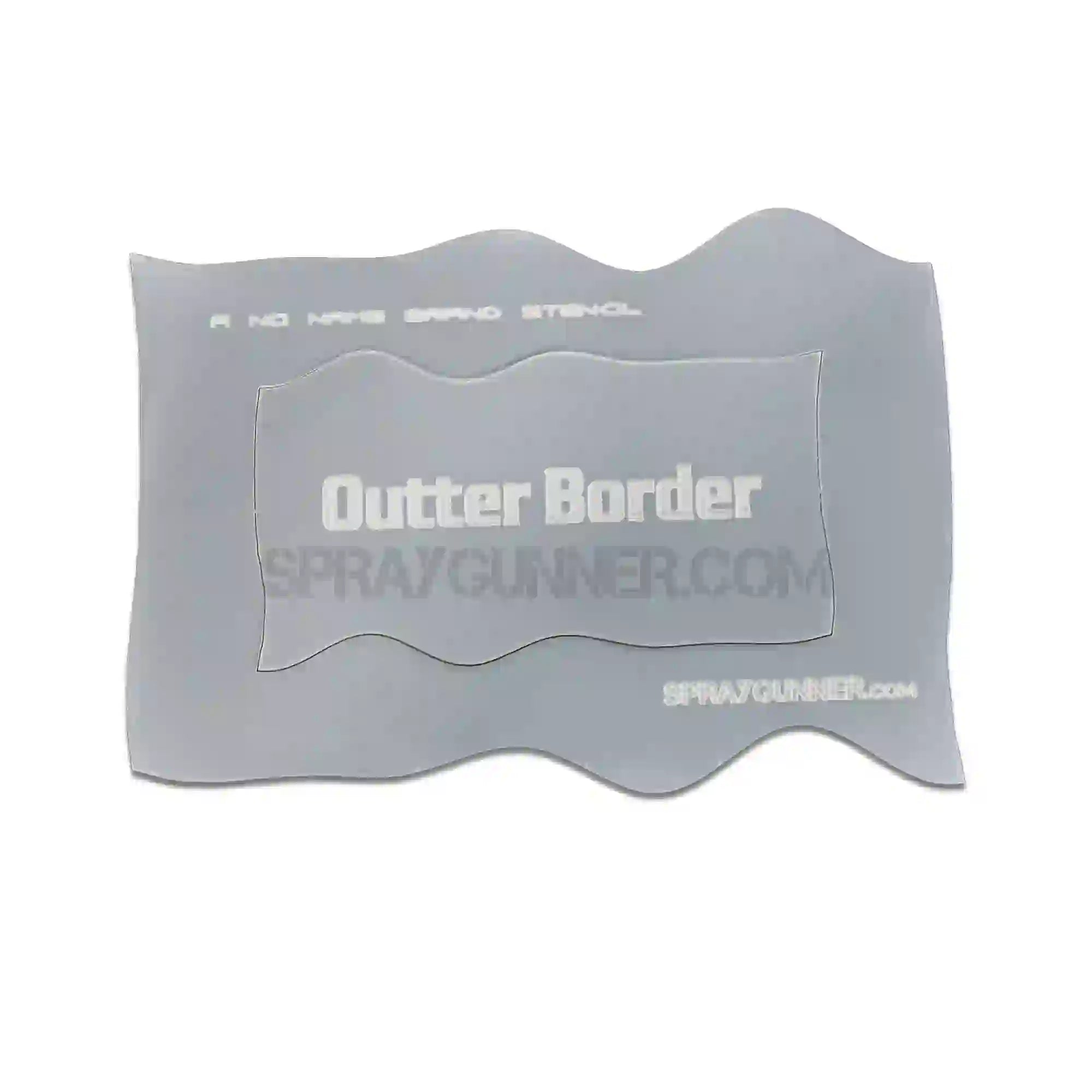 White background view of outer border stencil for American flag. Made from solvent-proof Mylar for durable crafting use.