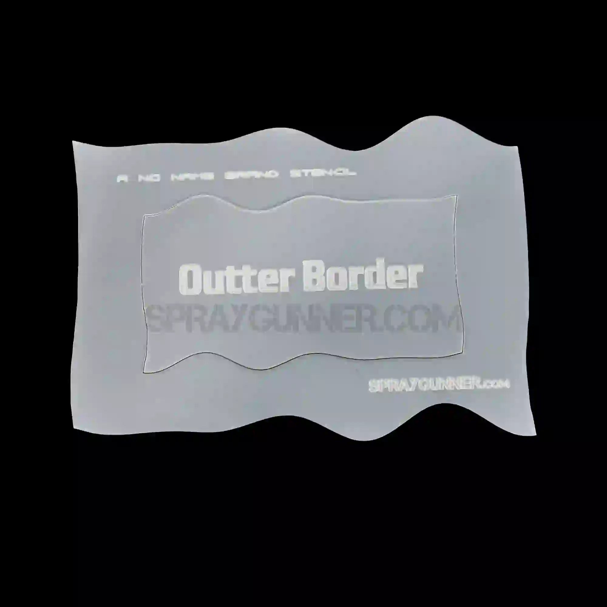 Outer border stencil labeled 'Outer Border' for American flag design. Helps frame flag artwork with clean, reusable edges.