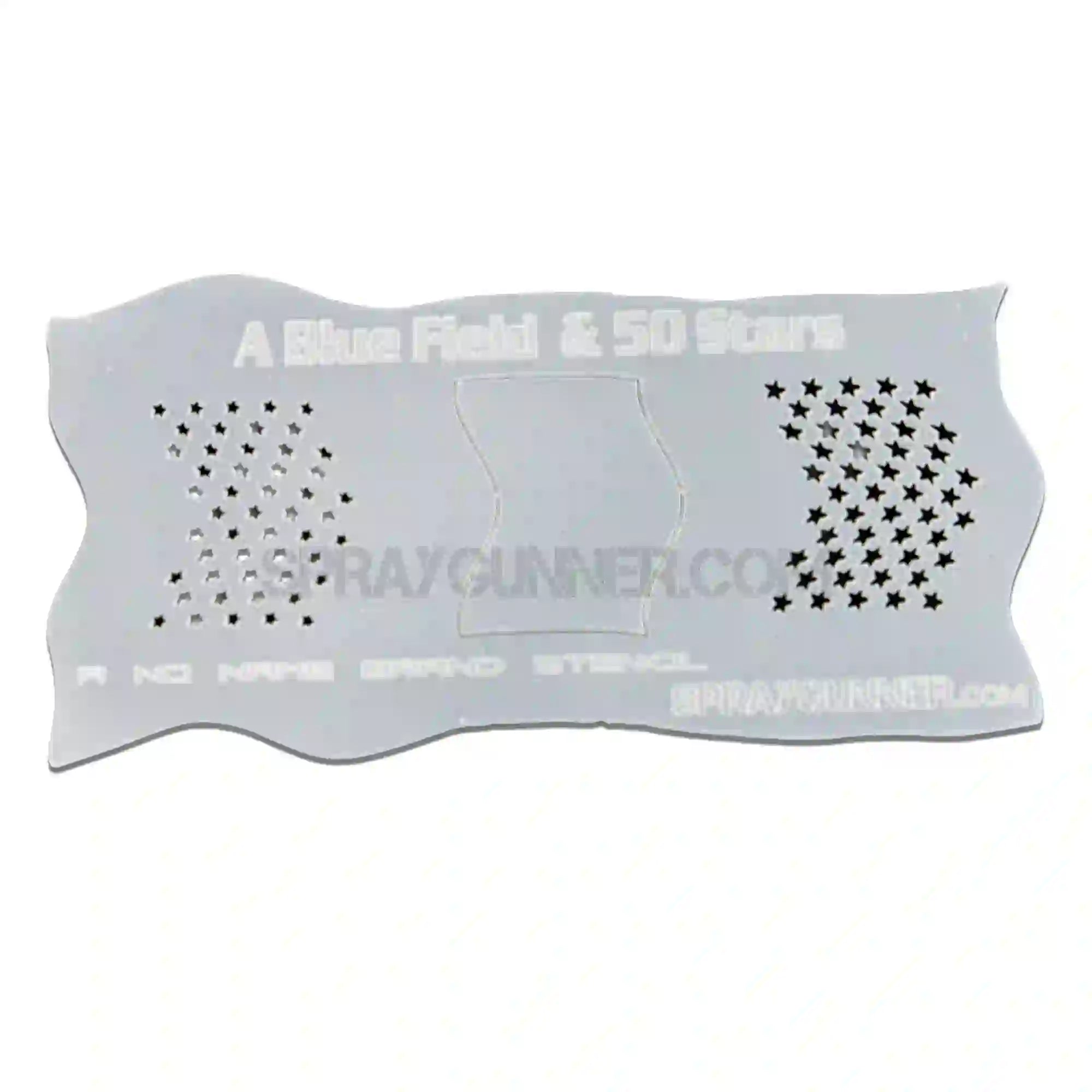 White background version of star field stencil for American flag. Precision-cut for detailed hobby and craft applications.