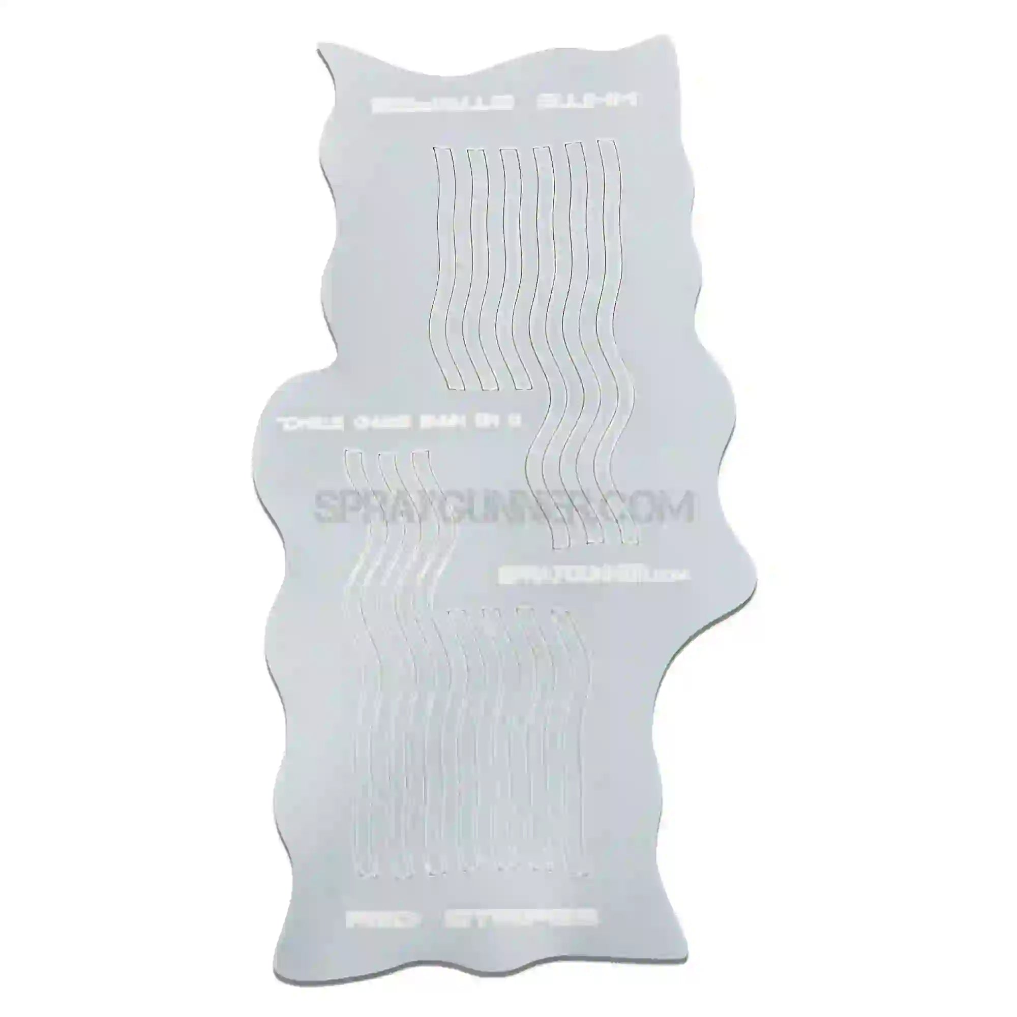 Red stripe stencil on white background for American flag designs. Durable Mylar material ensures clean, repeatable results.