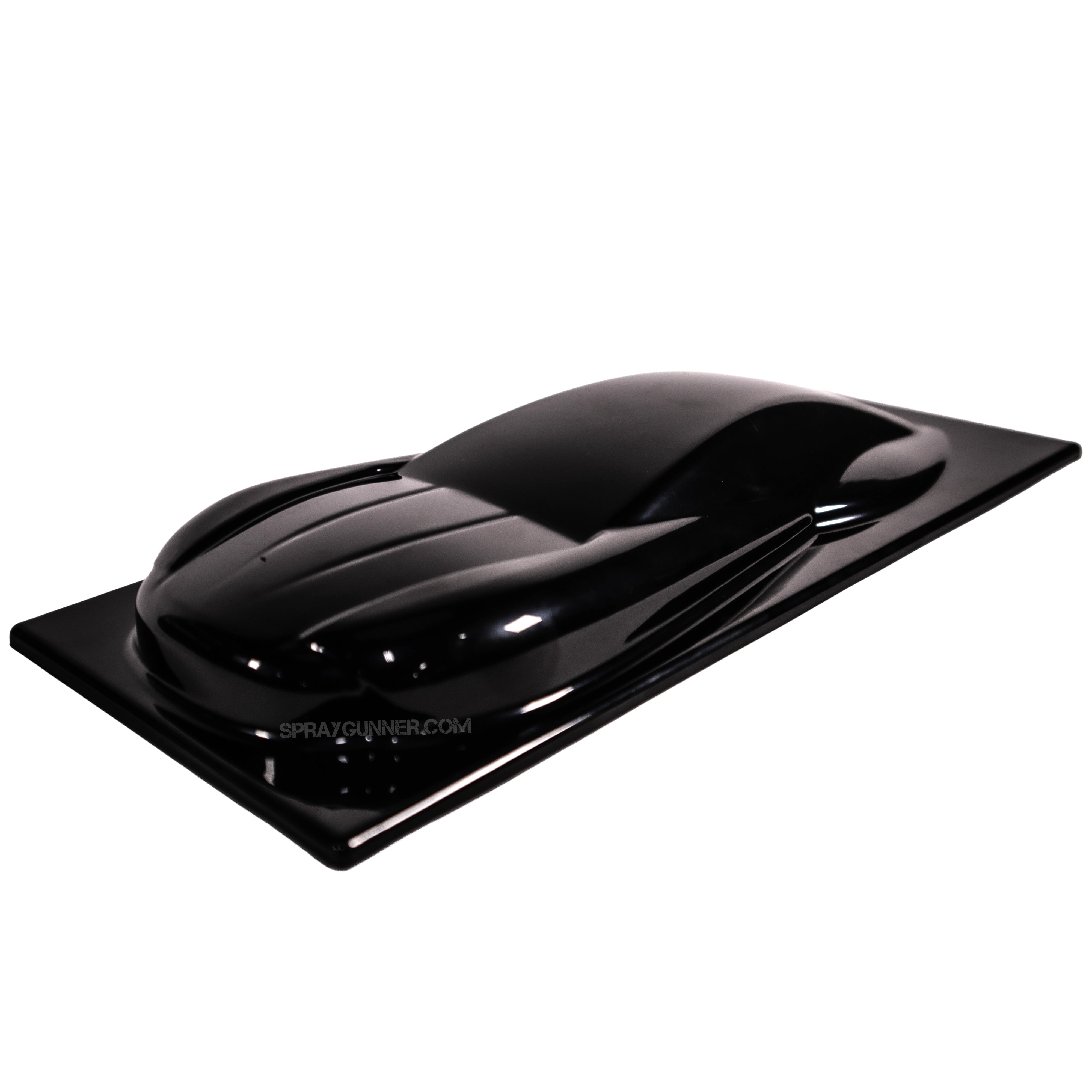 SpeedShapes: Sports Car Model Black (with rectangular base)