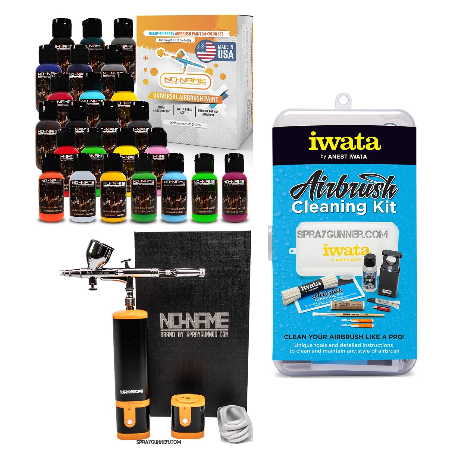 Cordless airbrush battery powered compressor with airbrush kit with Options - Urbanlystore