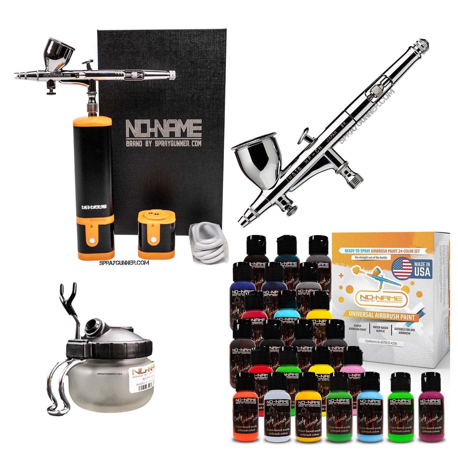 Cordless airbrush battery powered compressor with airbrush kit with Options - Urbanlystore